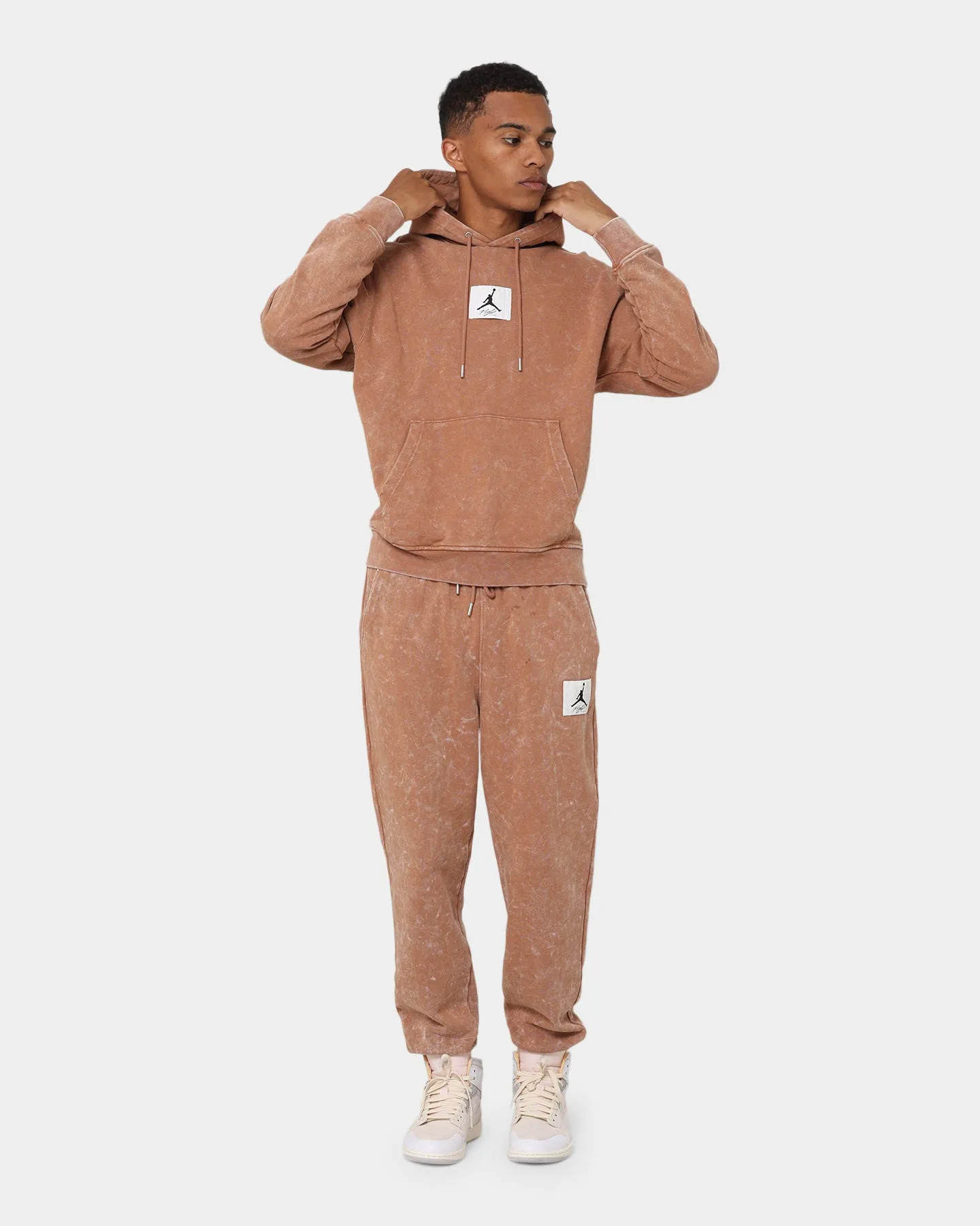 Spectacles Jordan Essential Statement Washed Fleece Pullover Hoodie Mineral Clay