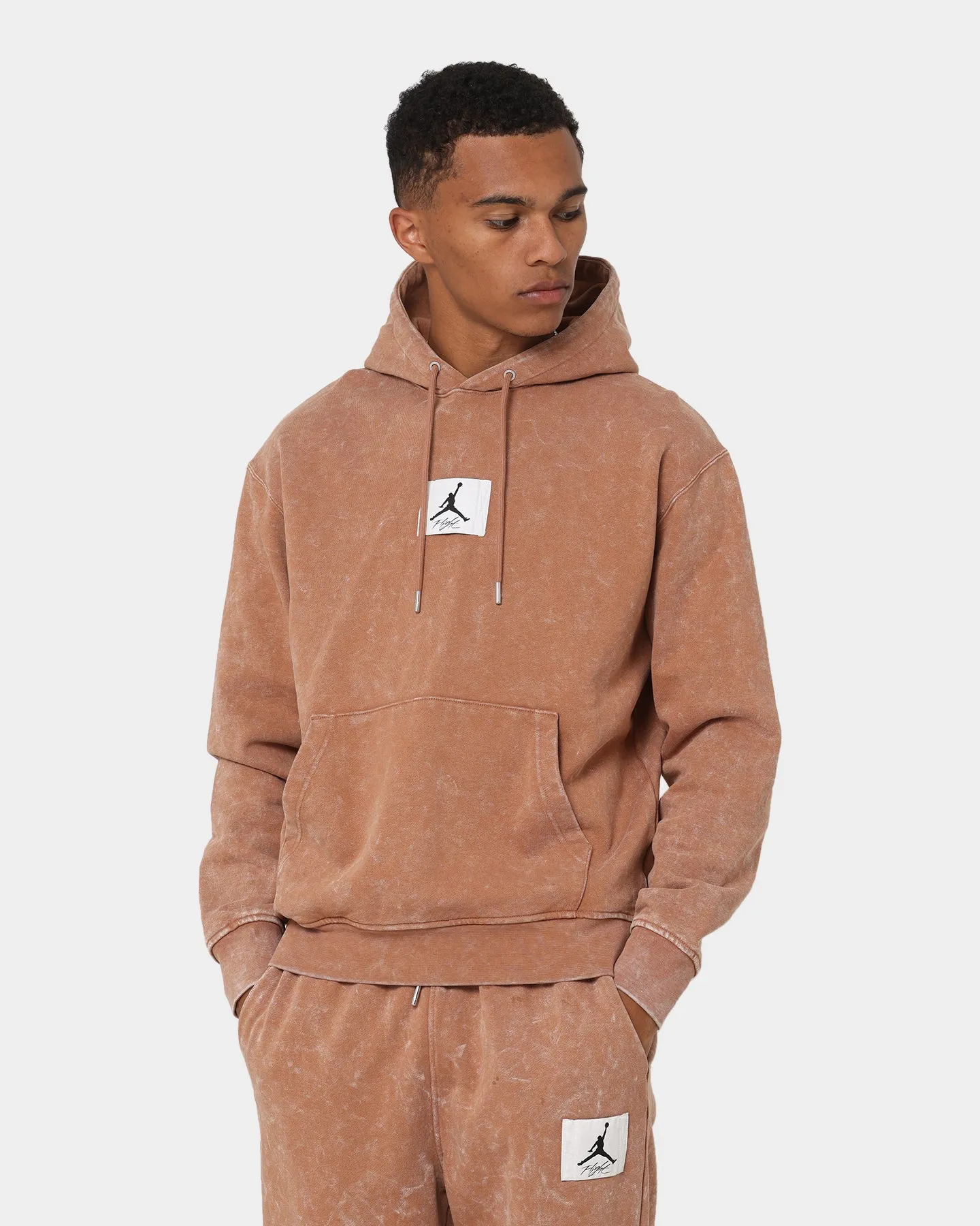 Jordan Essential Statement Washed Fleece Pullover Hoodie Mineral Clay Dry clean only Fashion Shield