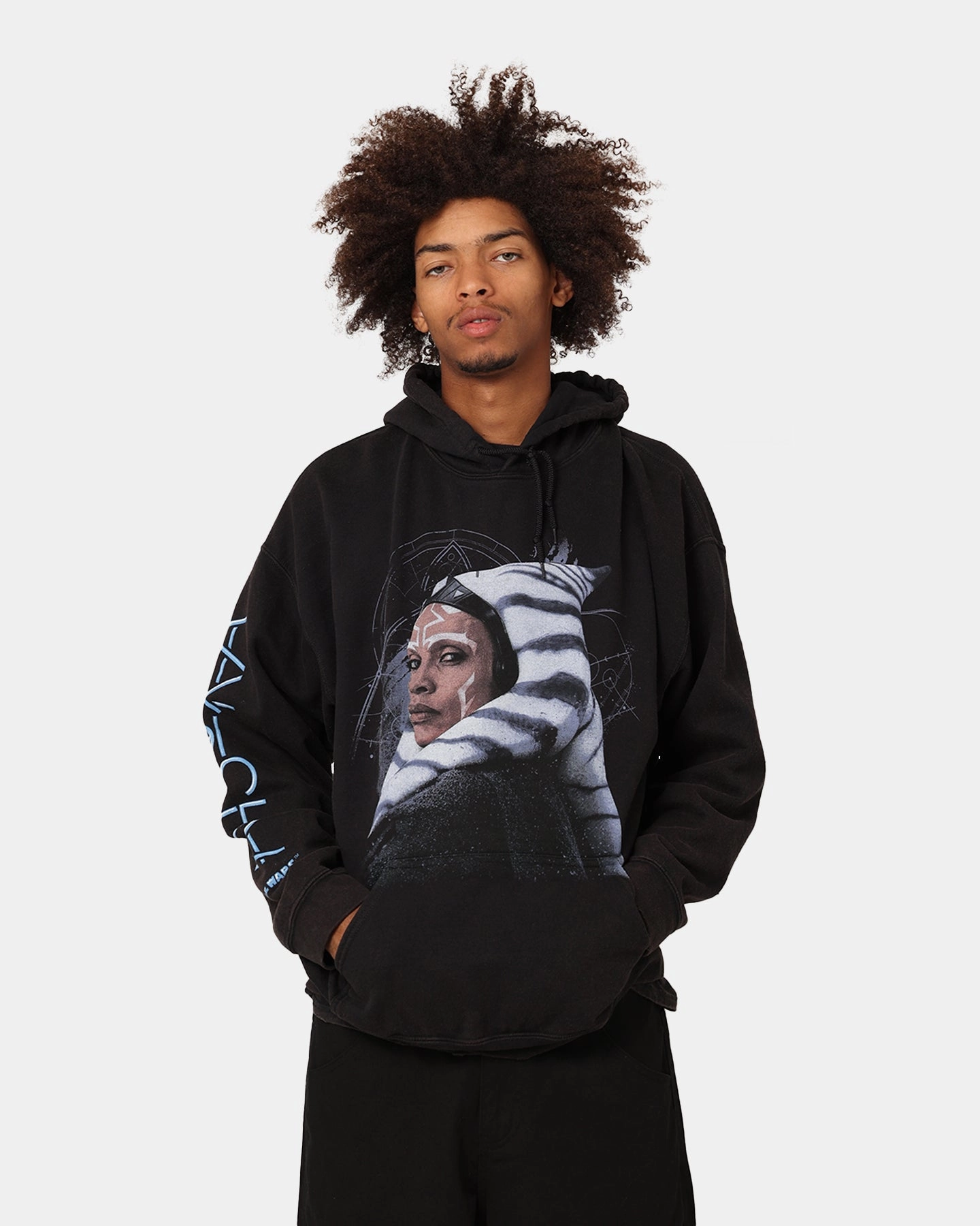 Goat Crew X Star Wars Ahsoka Hoodie Black fireplace Layered