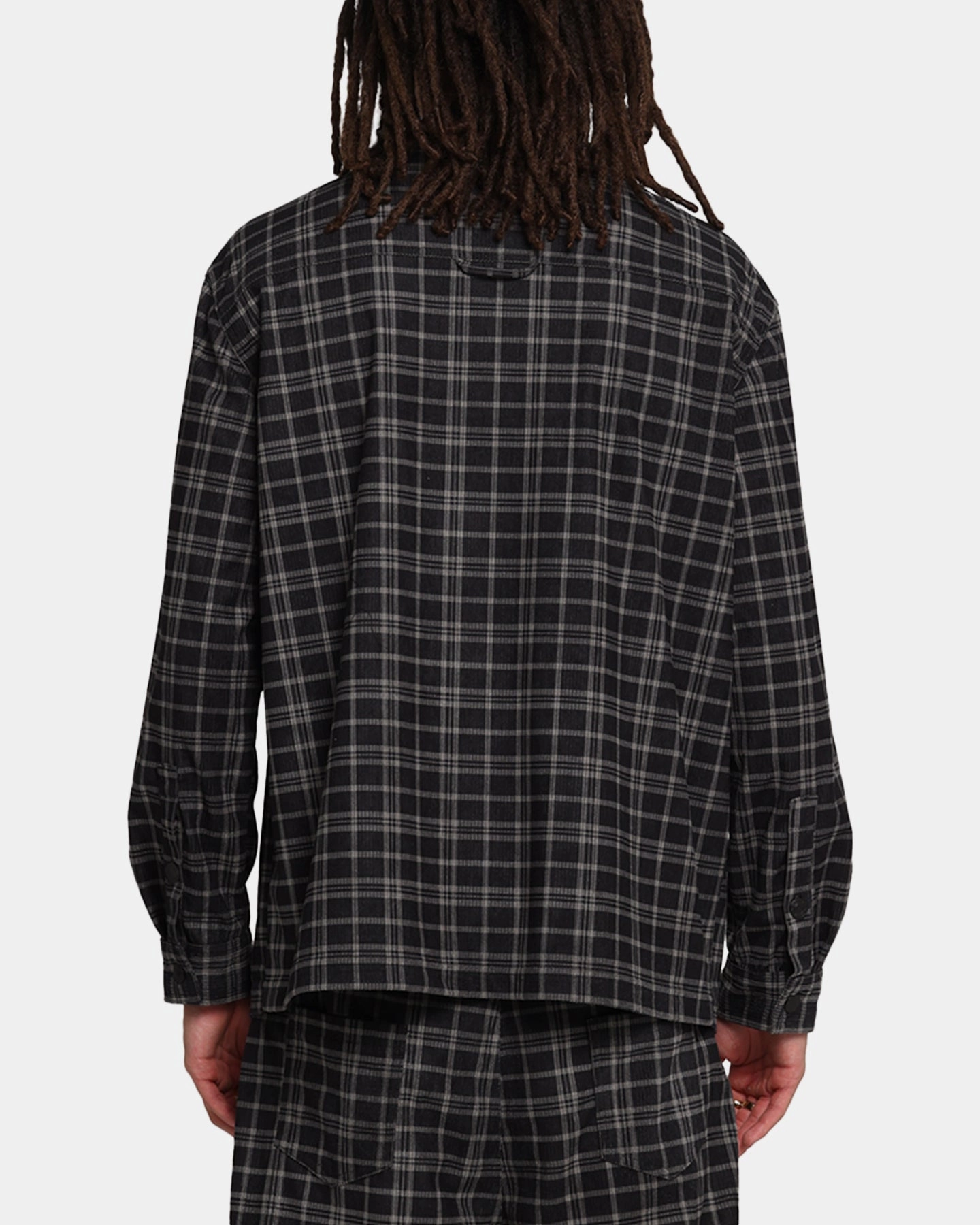 XXIII Plaid Corduroy Jacket Black/Grey Flexible Movement