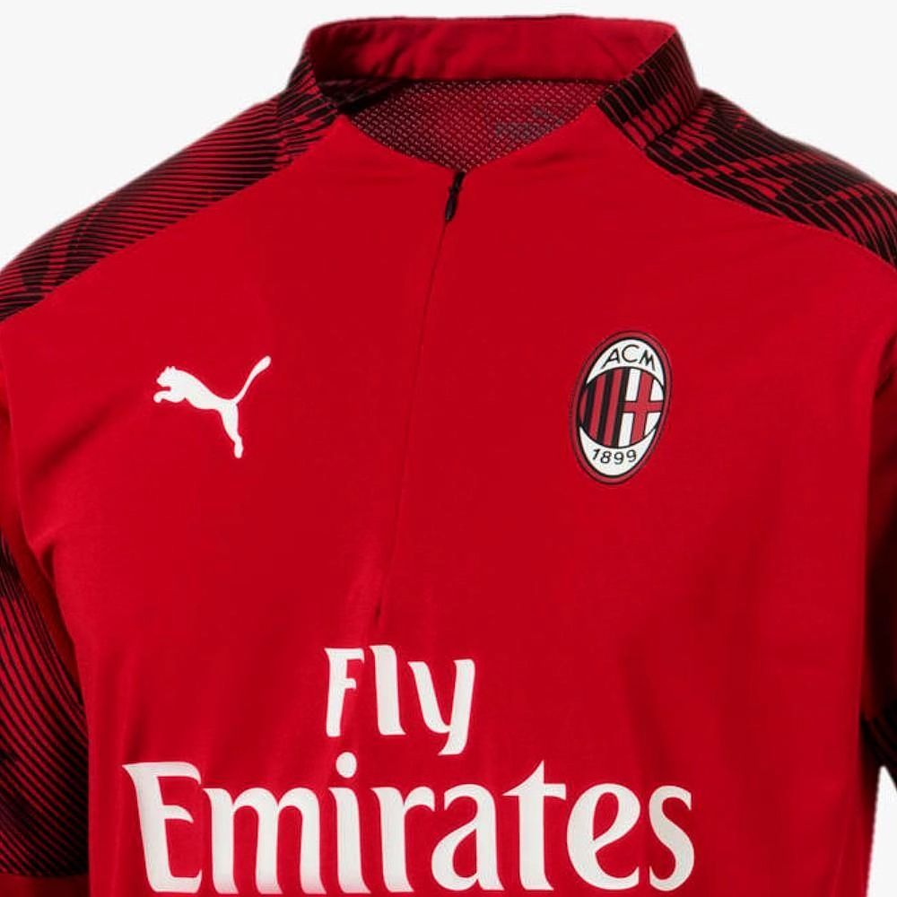 AC Milan soccer training technical top 2019/20 red - Puma Quick Action water-repellent