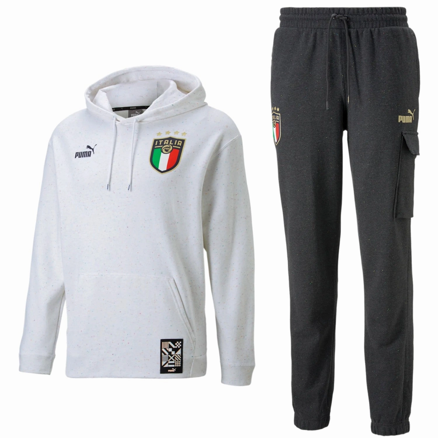 Italy Casual Fans hooded presentation tracksuit 2022/23 - Puma MoistureWickingMaterials Windproof Chest Panel
