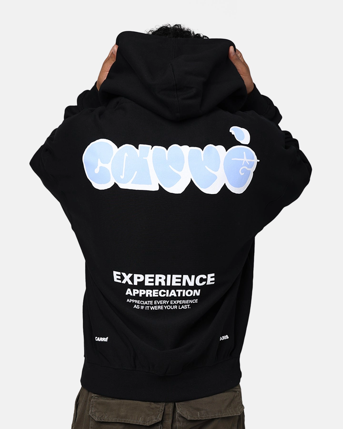 Neutral Style Carr?? Experience Oversized Hoodie Black