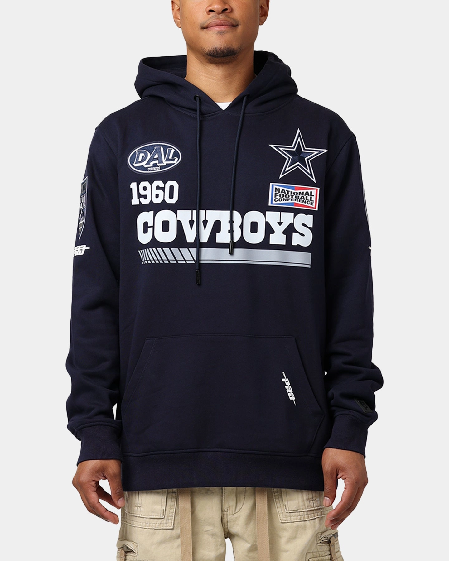 Eco Friendly Certified Pro Standard Dallas Cowboys Fast Lane Hoodie Midnight Navy
