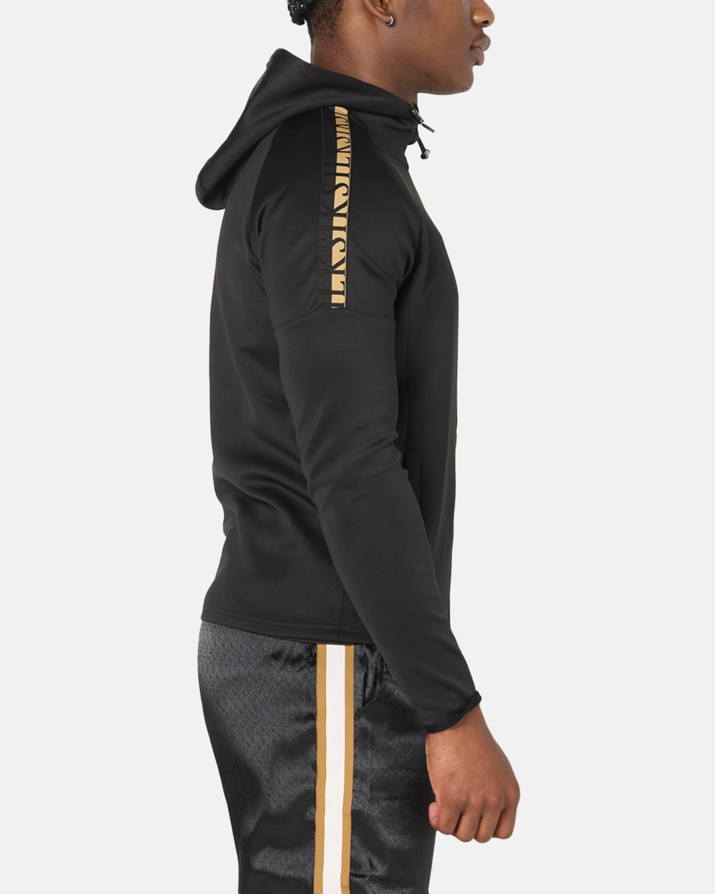 Sik Silk Full Zip Hoodie Black Ultra Soft Handfeel