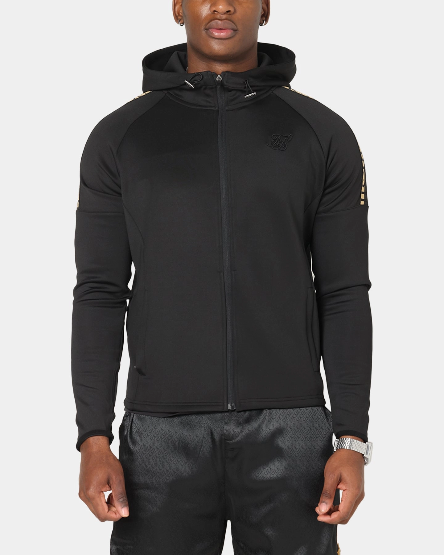 Sik Silk Full Zip Hoodie Black Coyote like Cozy Feel