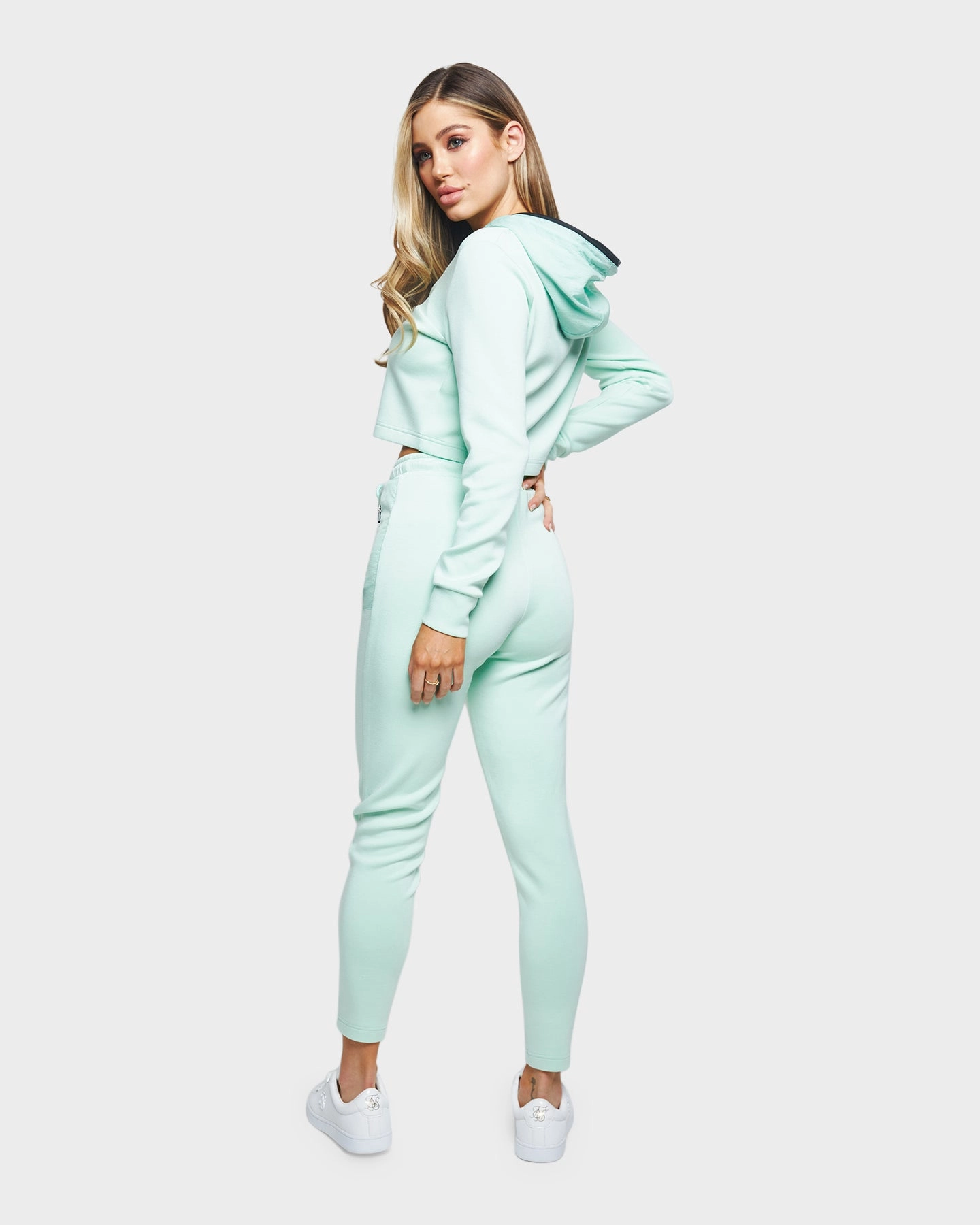 Sik Silk Women's Opal Track Top Mint Anti Pill Treatment