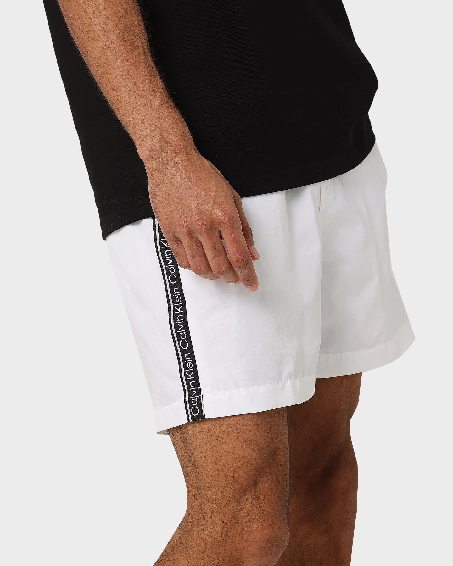 Basic Look No Ride Up Design Calvin Klein Medium Drawstring Shorts White