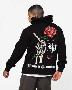 Broken Promises Wishful Thinking Hoodie Black Layered Insulation