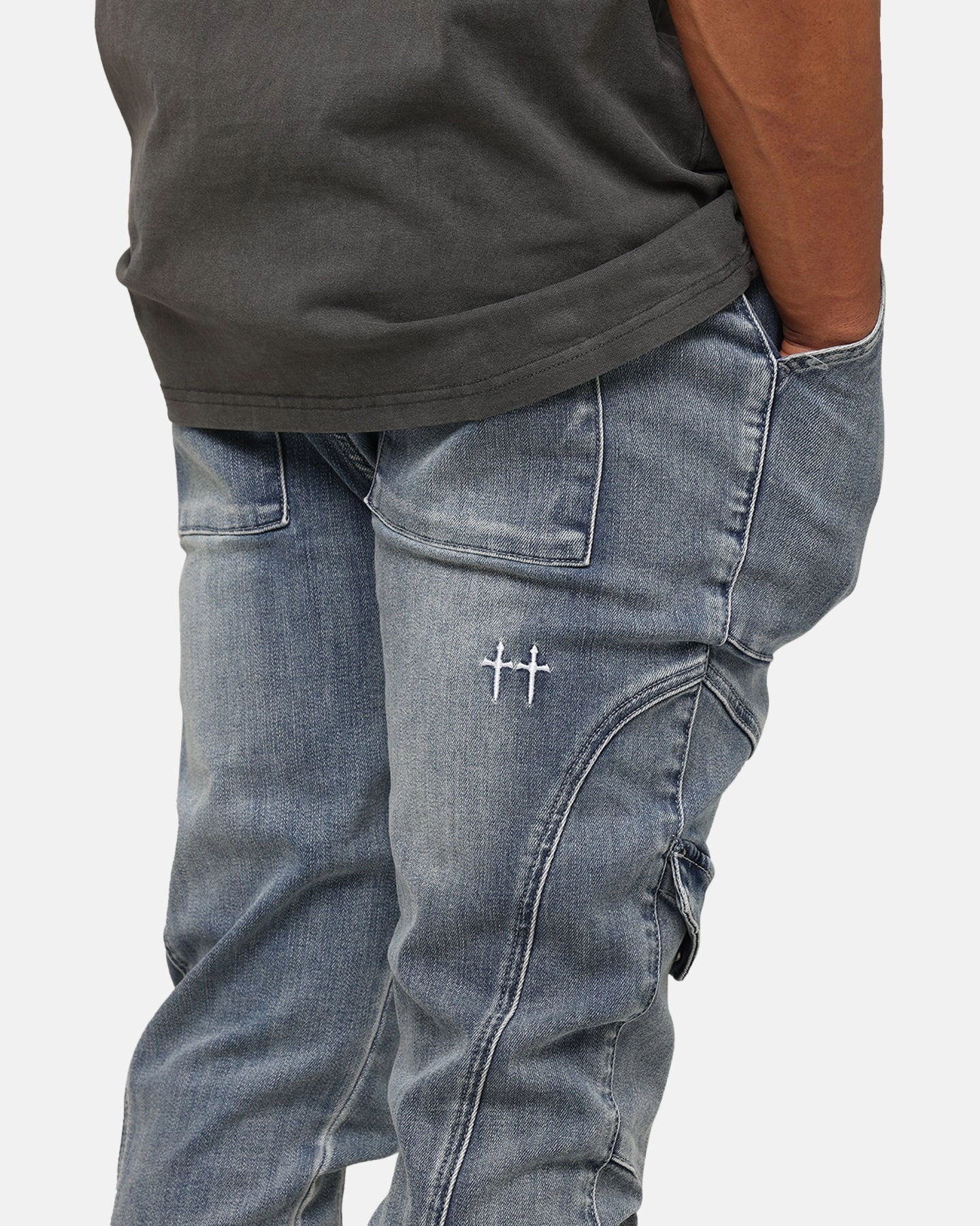 Low Maintenance Street Comfort Saint Morta Aera Denim Joggers Dirty Denim