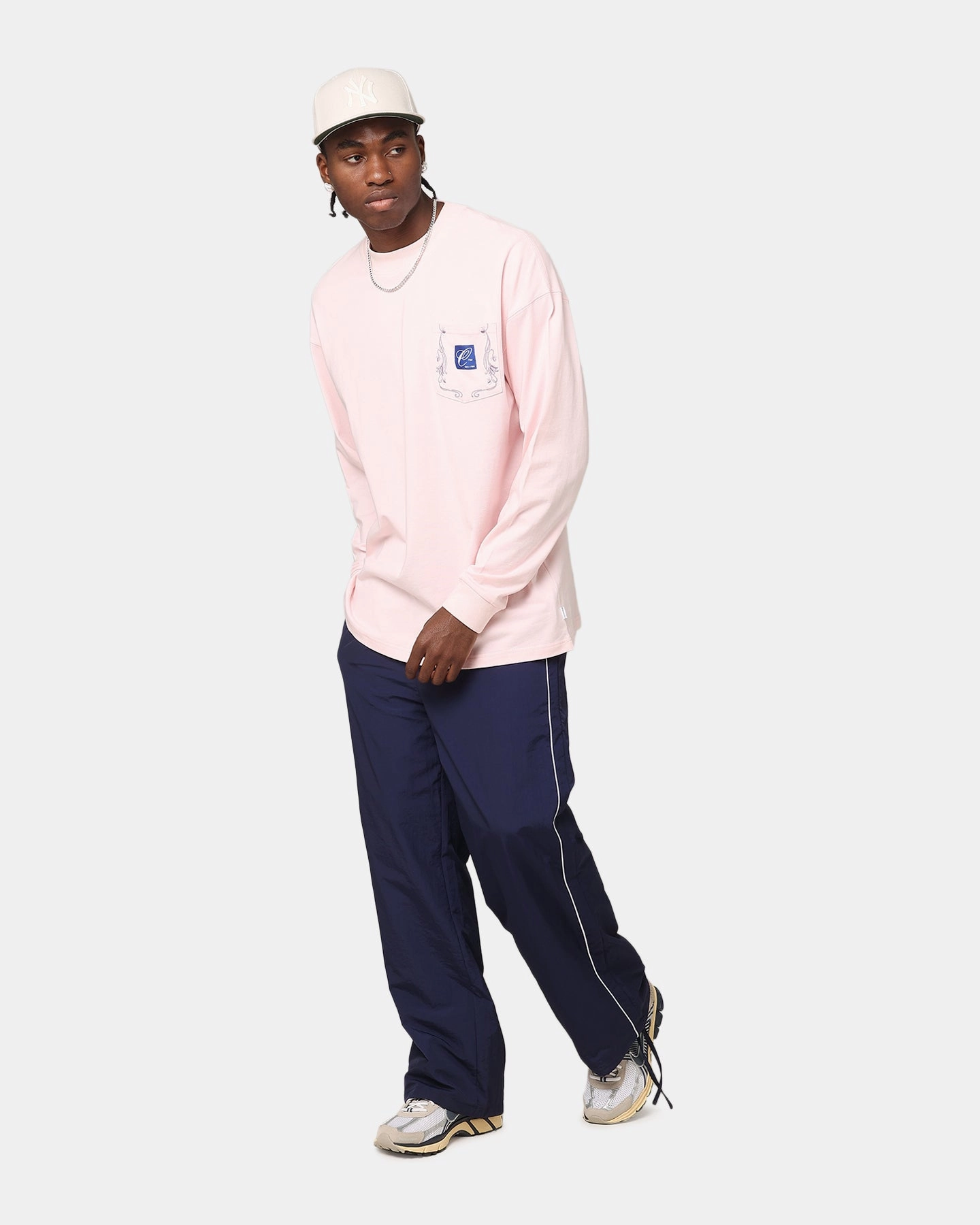 Carre Apex Nylon Joggers Navy Rayon drape