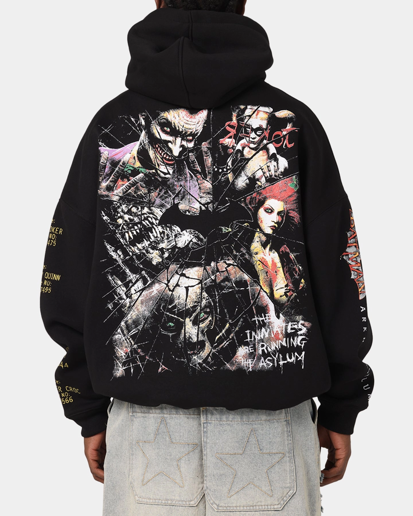 High-Quality Fabric Stylish Apparel 73 Studio X DC Batman Arkham Asylum Premium Hoodie Black