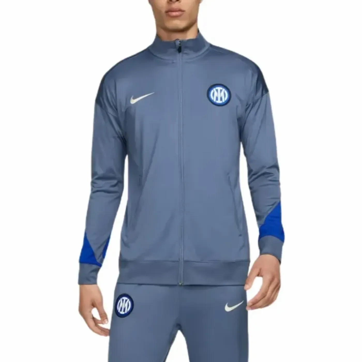 Inter Milan training presentation soccer tracksuit 2024/25 - Nike Taped Neckline Craft