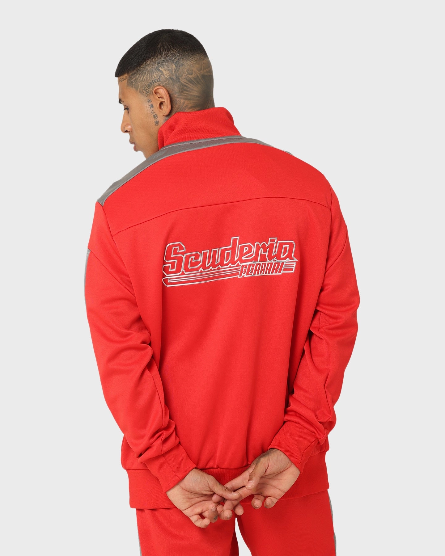 ElasticWaistband Puma X Ferrari Motorsports MT7 Monochrome Track Jacket Rosso Corsa