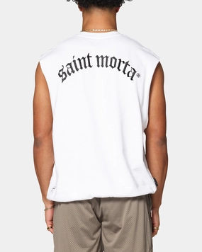 Saint Morta Rev Terry Cut Off Tank White Tagless Design