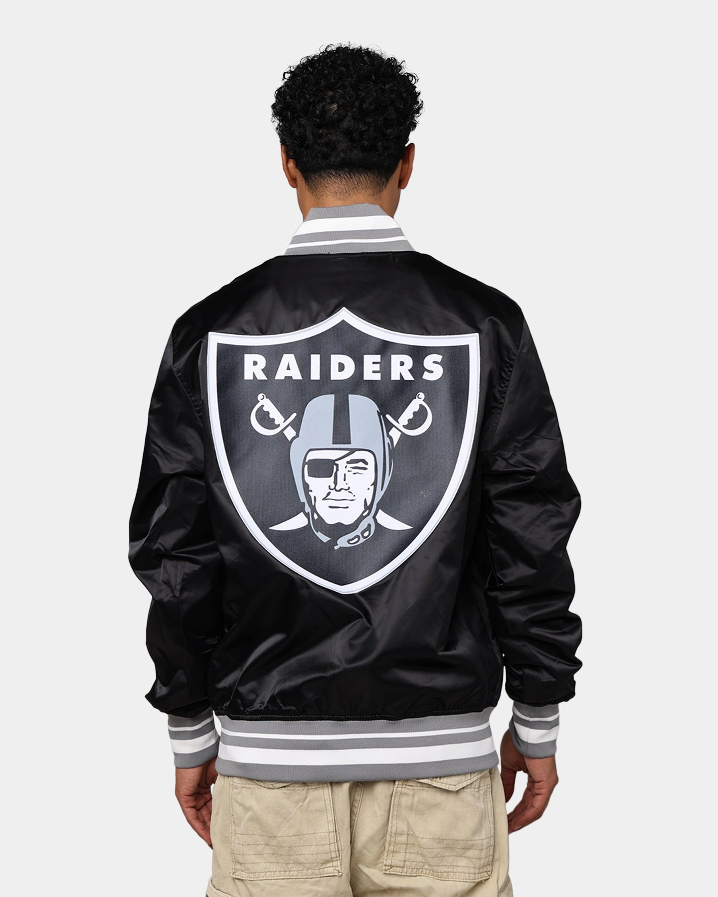 Pro Standard Las Vegas Raiders Rib Satin Jacket Black/Grey Concentration