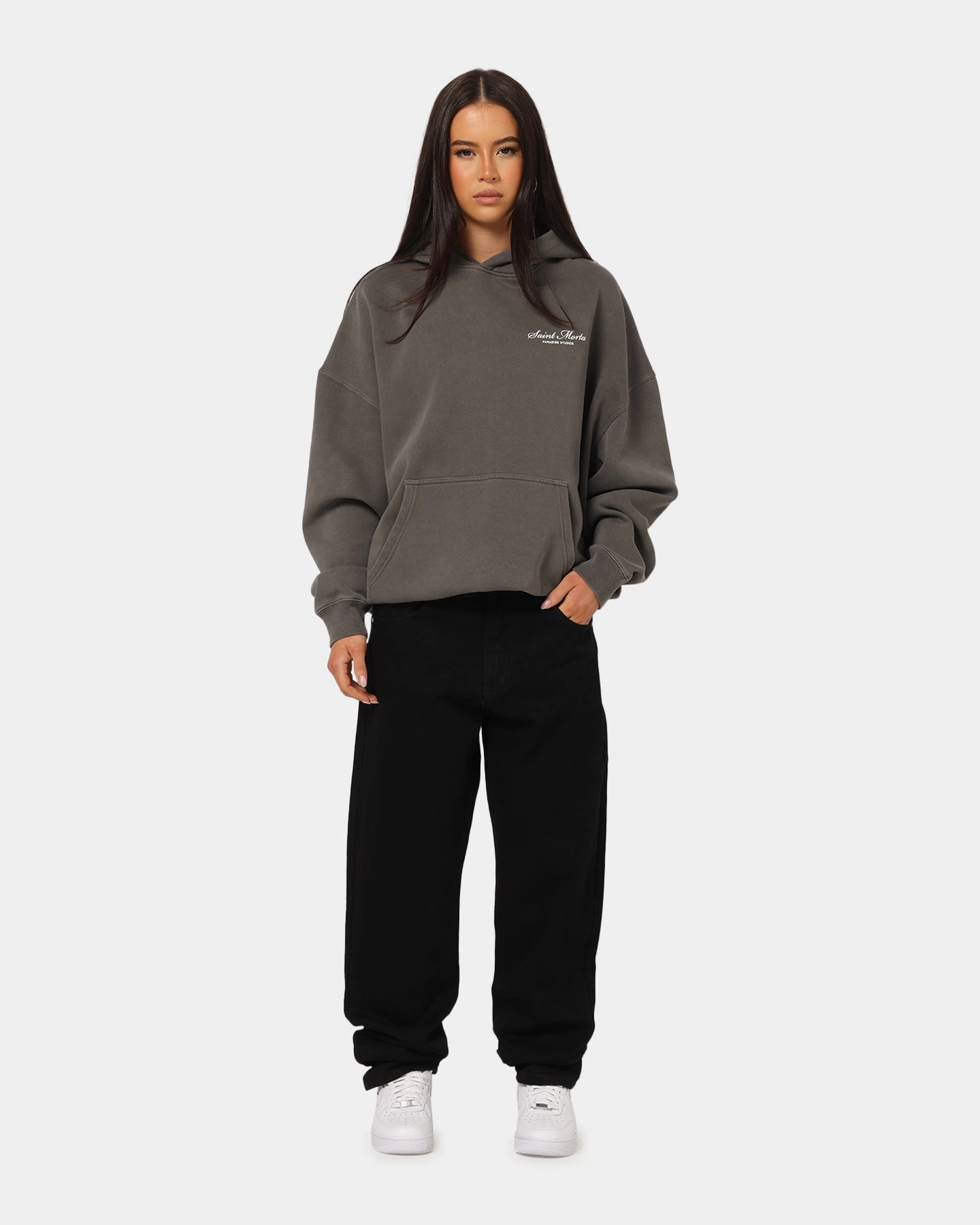 Saint Morta Psykhe Jeans Black Stonewash Versatile Fit Soft Eco Friendly