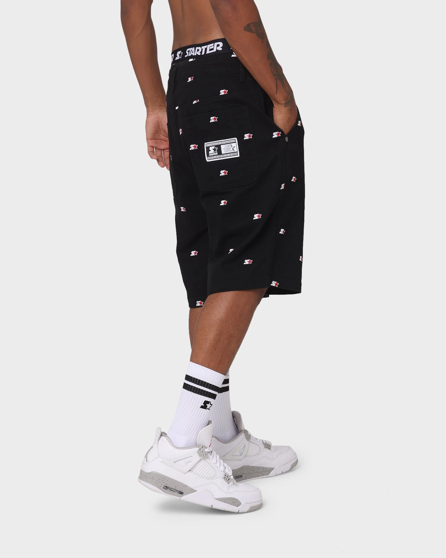 Starter Star Gazer Relaxed Chino Shorts Black Fan gear