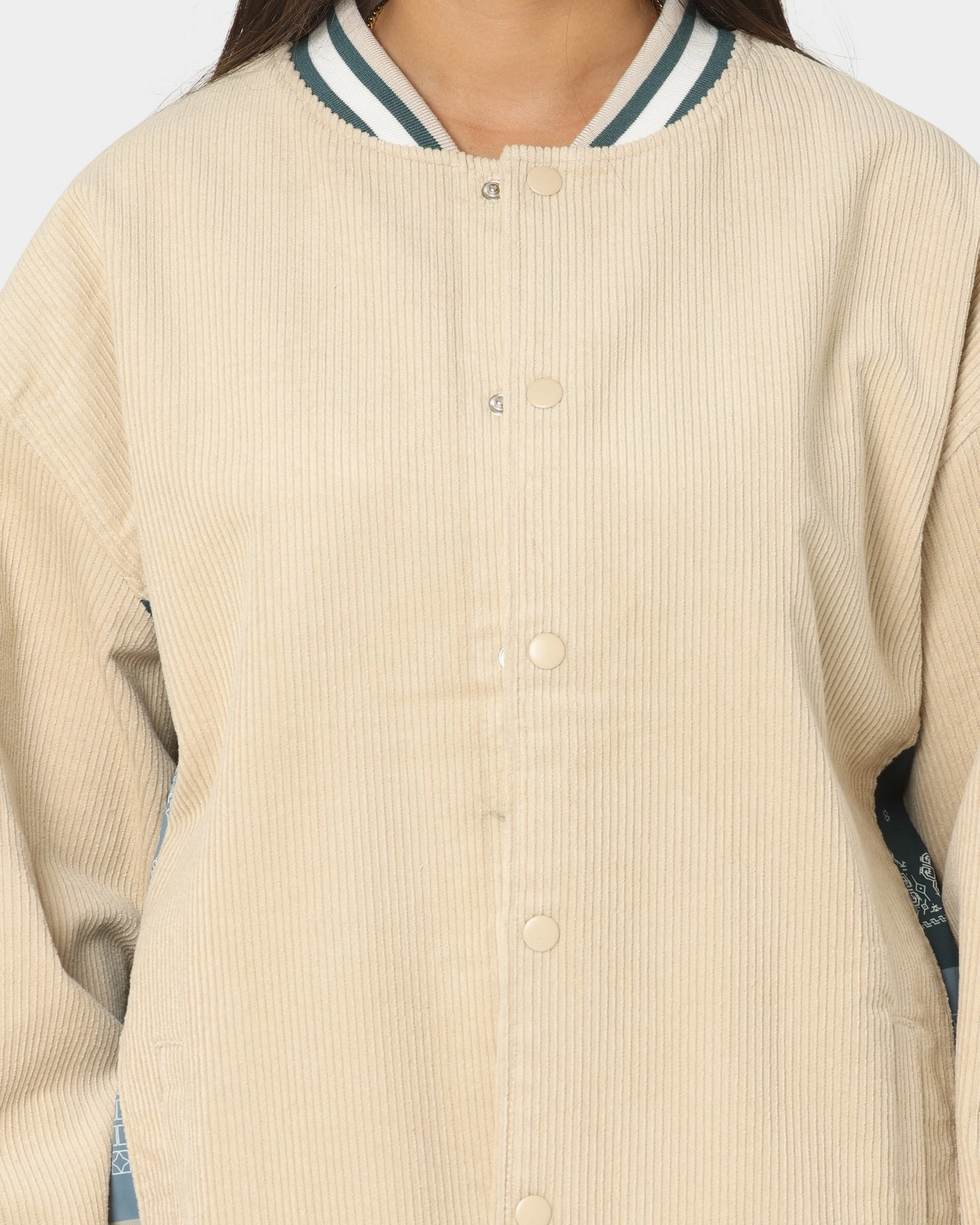 Loungewear XXIII Hellekin Cord Bomber Jacket Cream