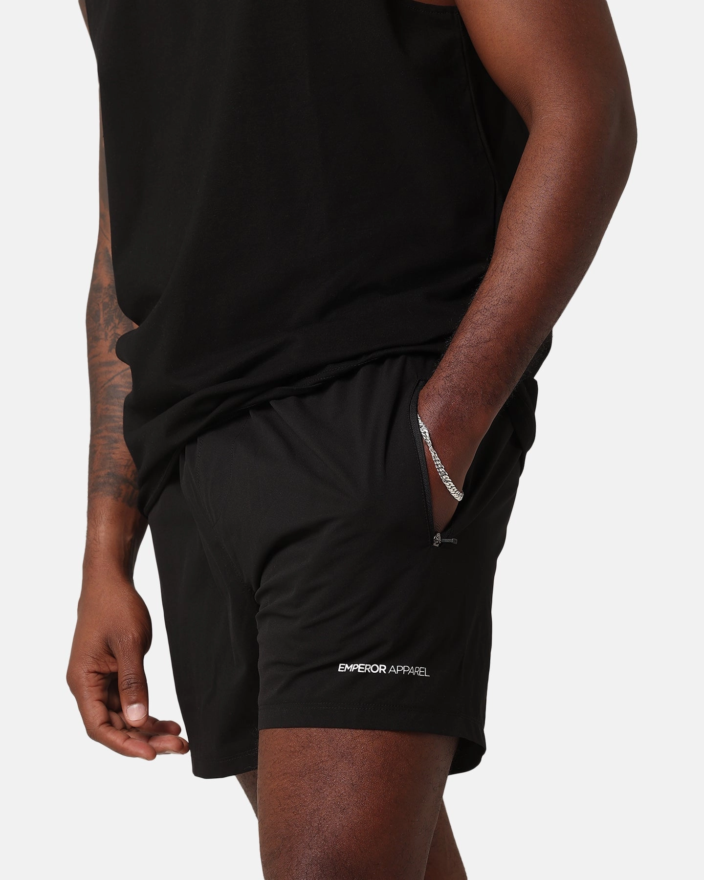Emperor Apparel Performance Shorts Black Quick Access Cargo Pockets