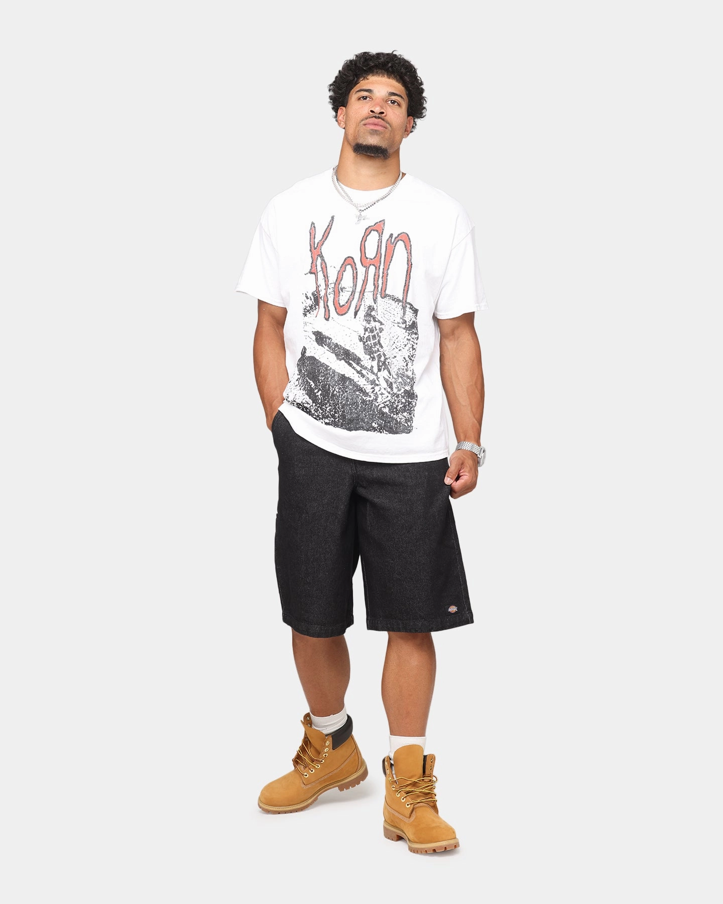 Korn Debut Xerox T-Shirt White Vintage Simple and Chic