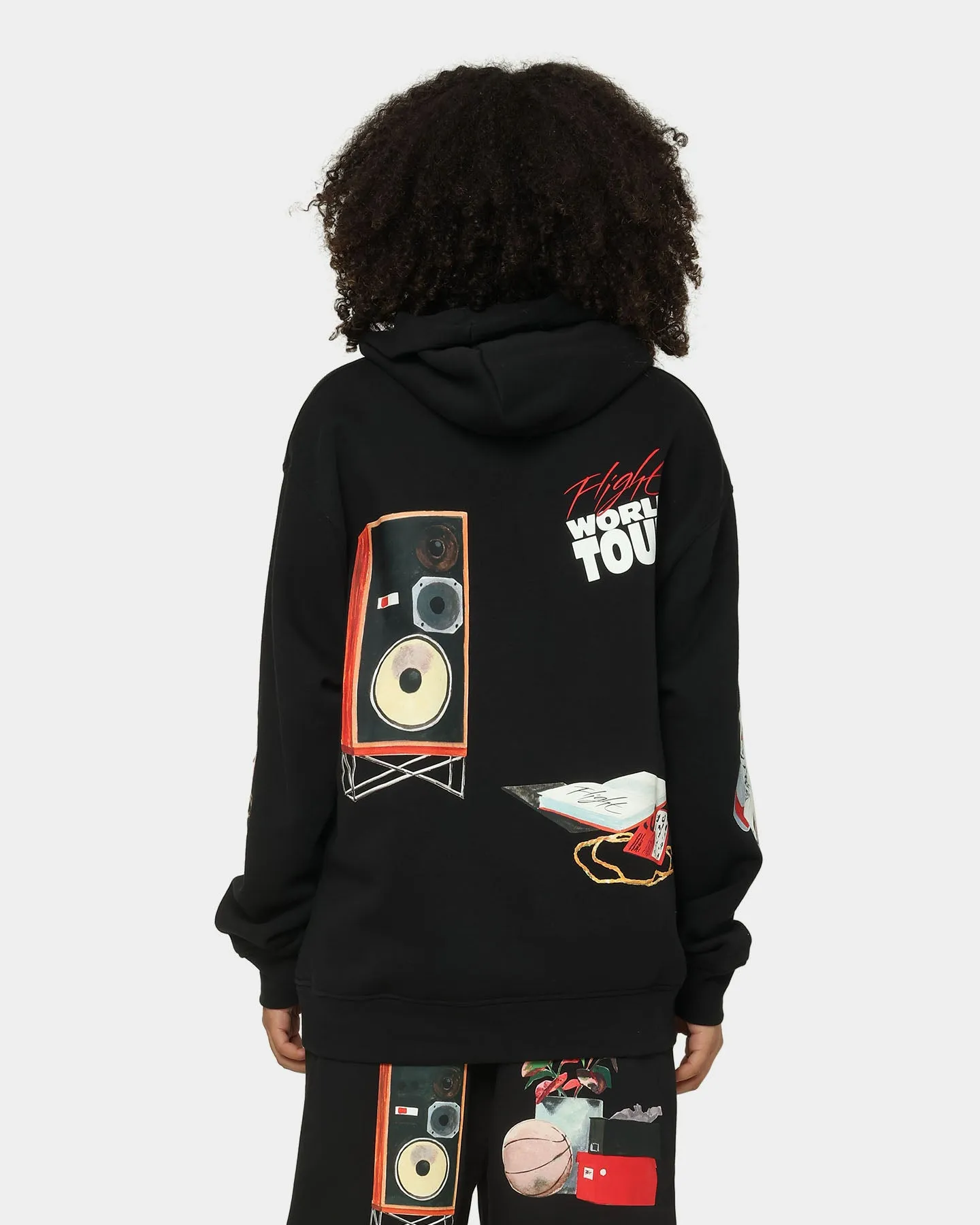 Jordan Flight Artist Series Fleece Pullover Jacket Black/Sail Recharge Adjustable Drawstrings