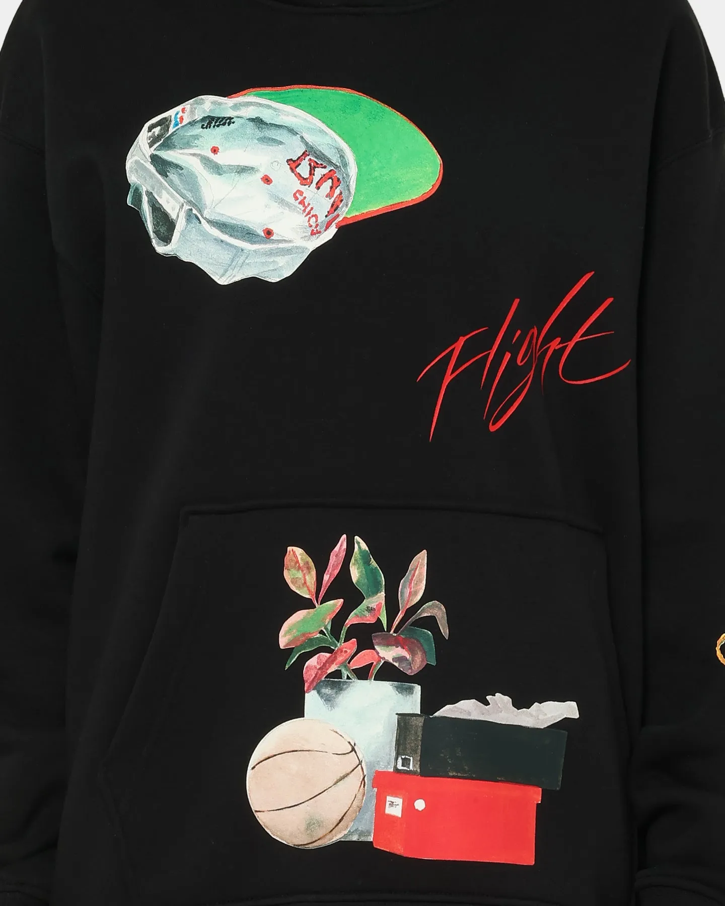 anniversary Ticket Jordan Flight Artist Series Fleece Pullover Jacket Black/Sail