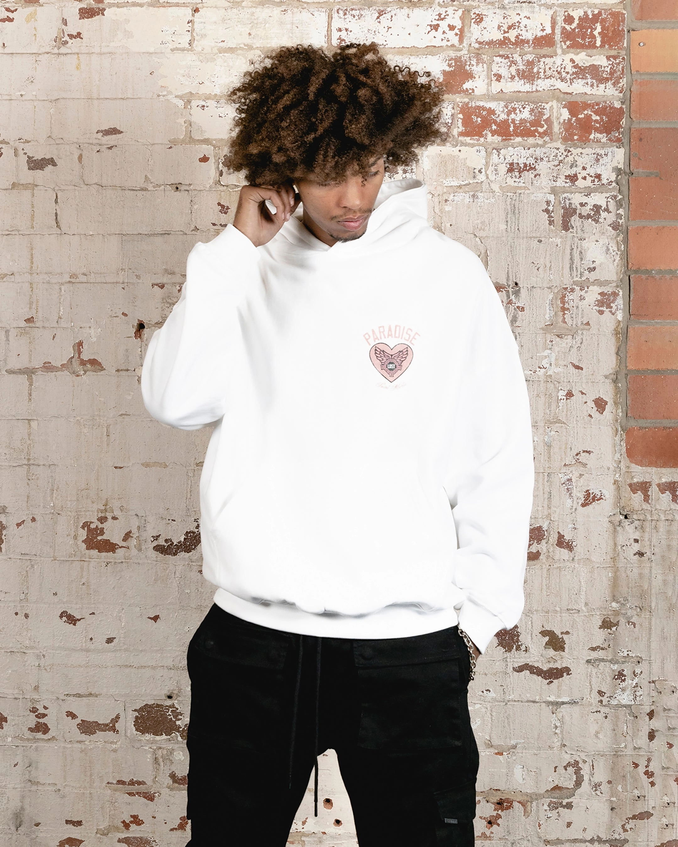 Barrier Seam Construction Saint Morta Paradise Lost Hoodie White