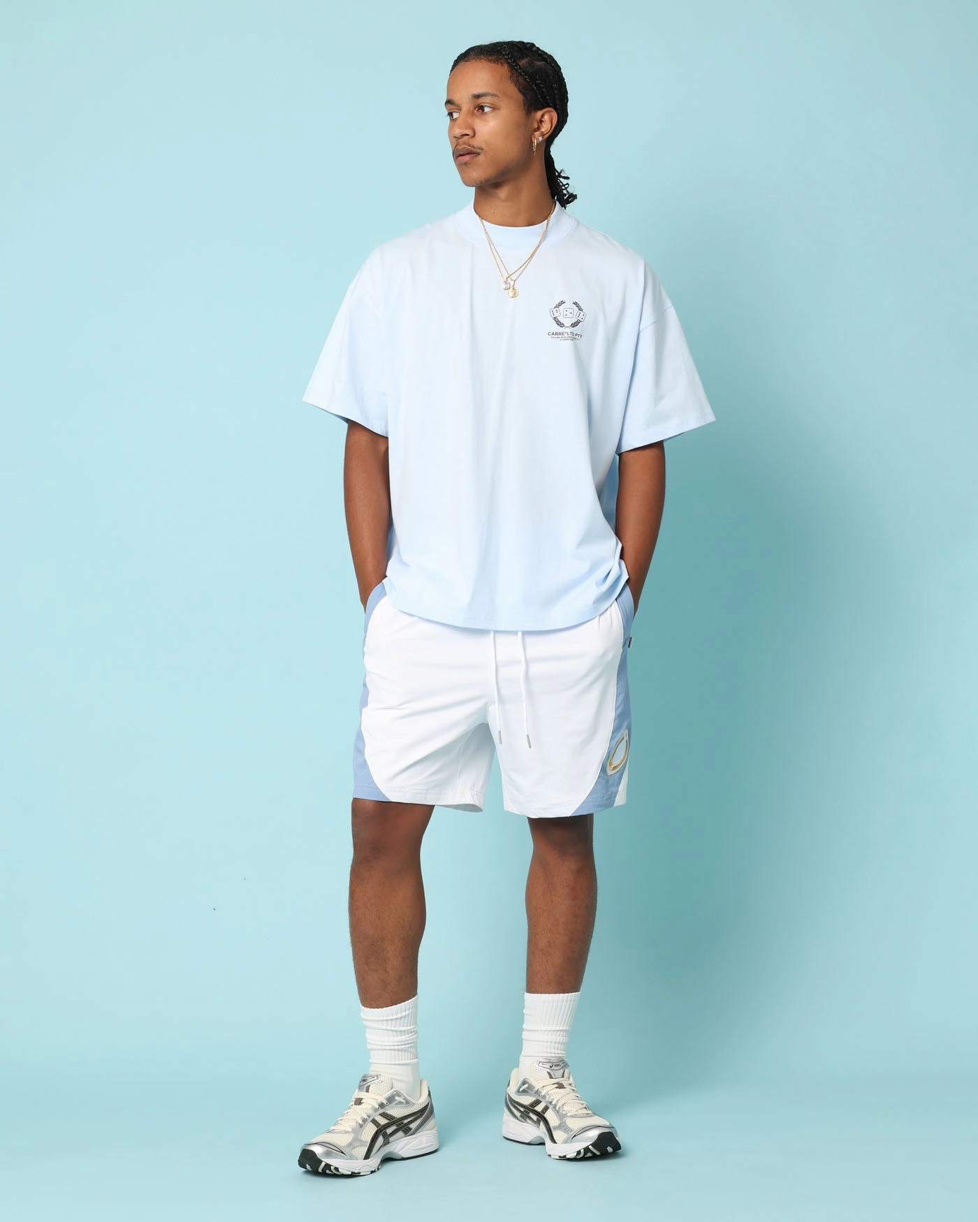 Carr?? C-Star Warm Up Shorts White bodysuit