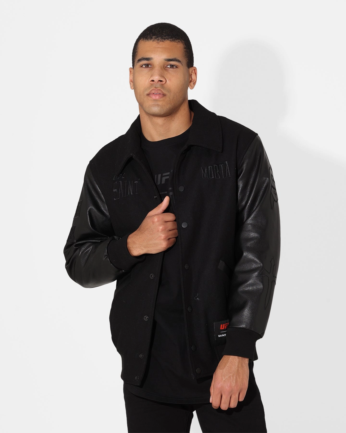Saint Morta X UFC Championship Jacket Black/Black Circulate Wax