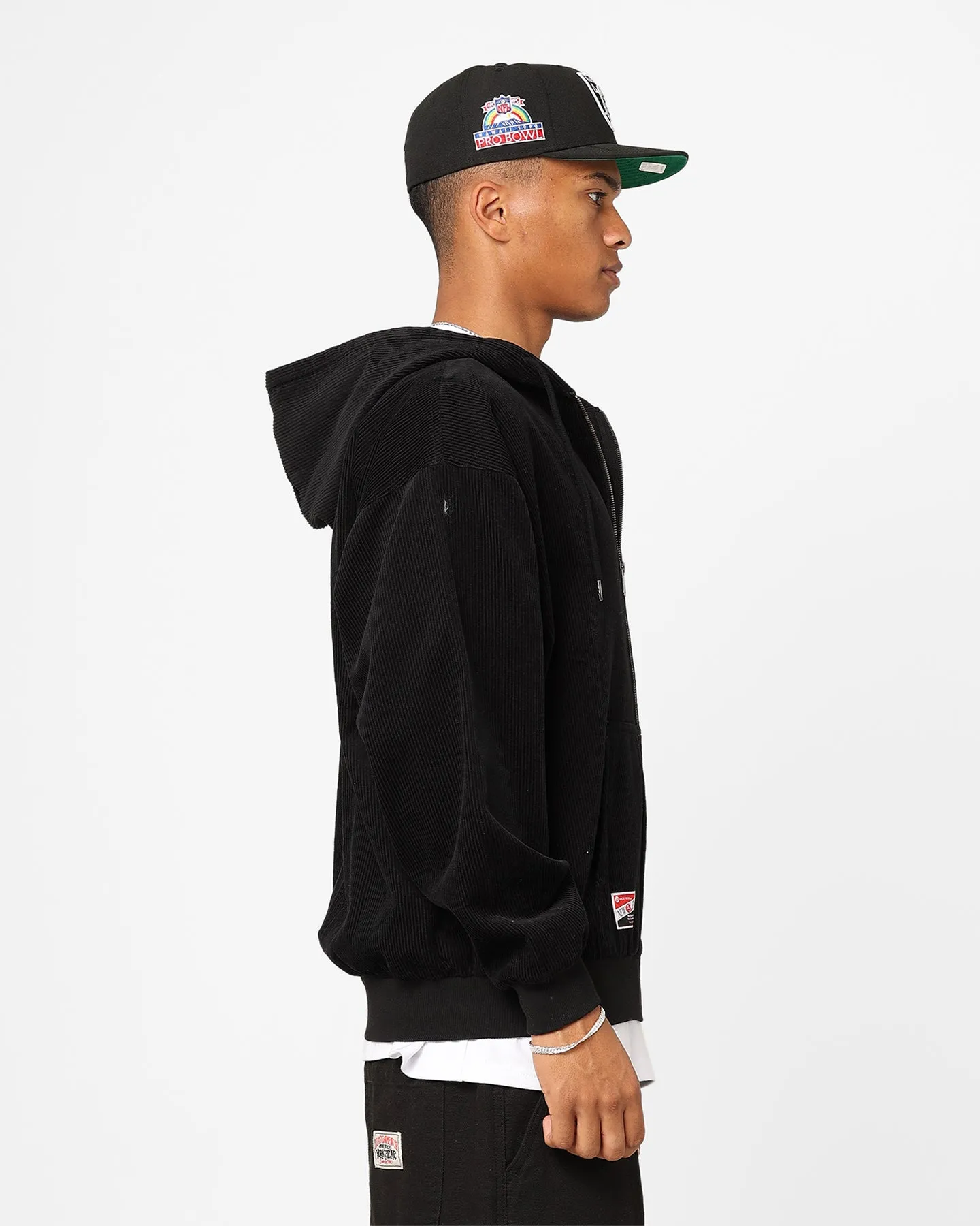 back - to - school New Era Oakland Raiders Oversized Zip Hoodie Black