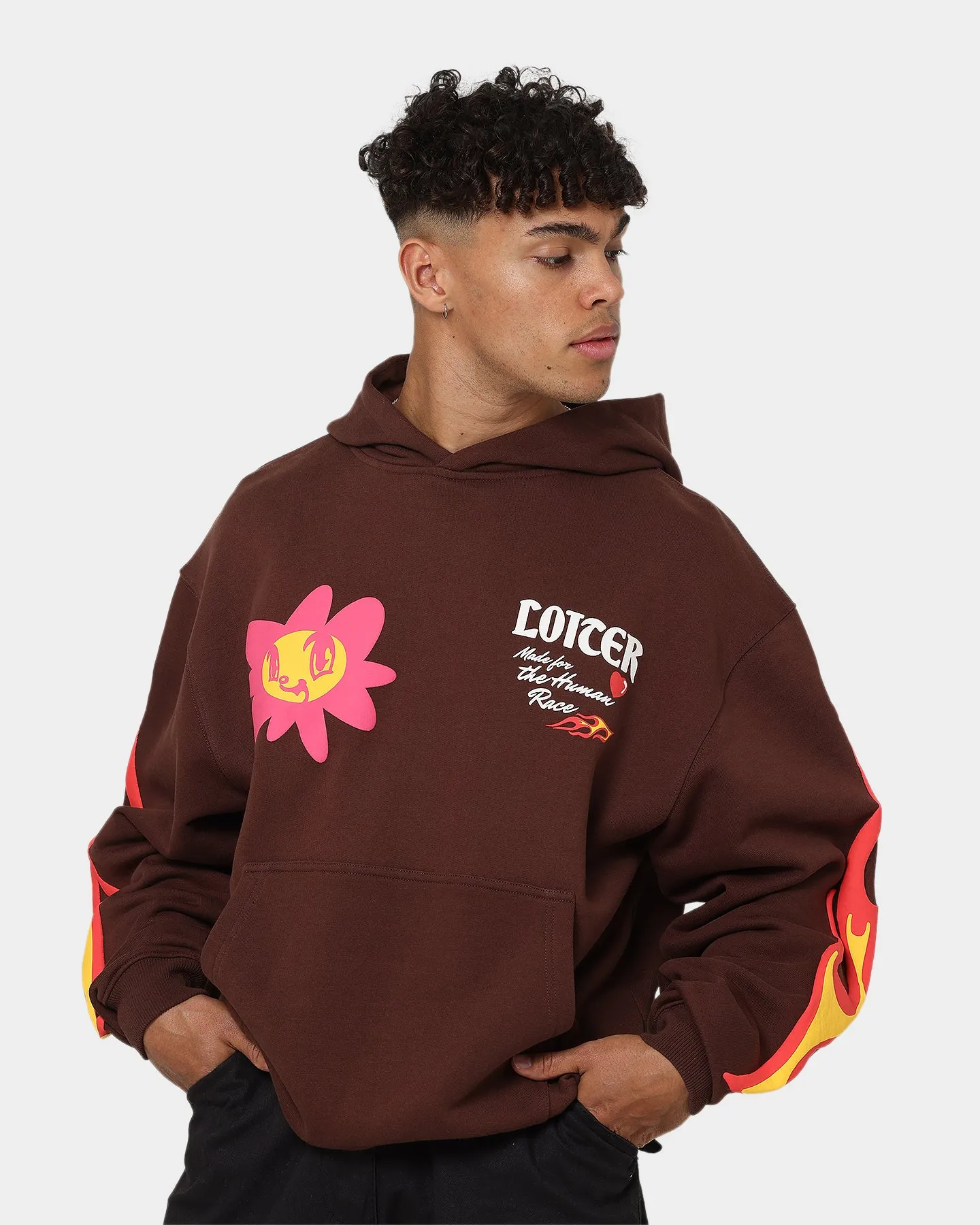 Rain Fit Loiter Euphoric Hoodie Brown