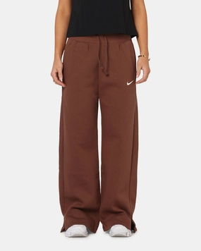 Freedom Move Nike Women's Sportswear Phoenix Fleece High Waisted Wide Leg Sweat Pants Fauna Brown/Sail