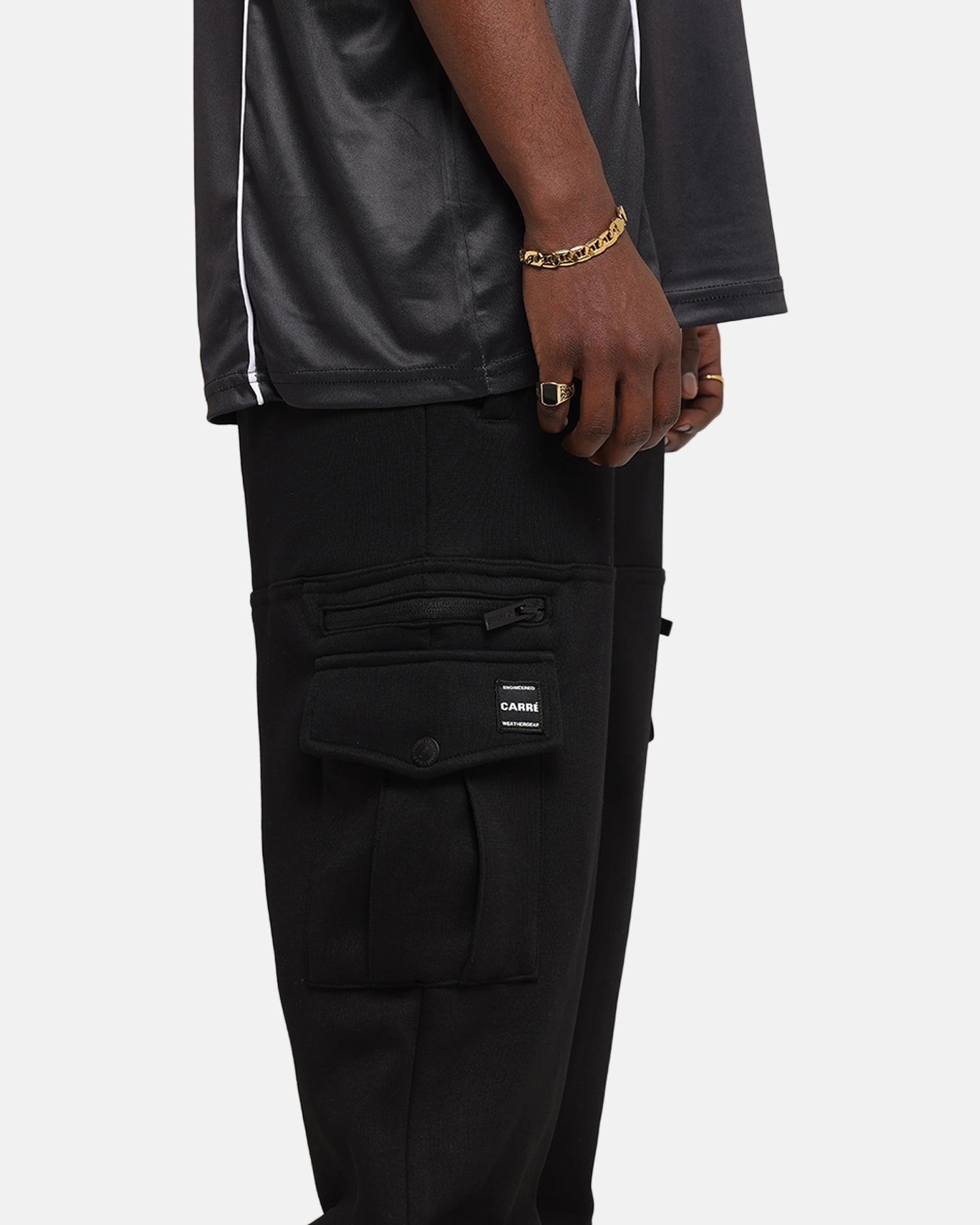 Seasonal Basic Carre Weathergear Trackpants Black