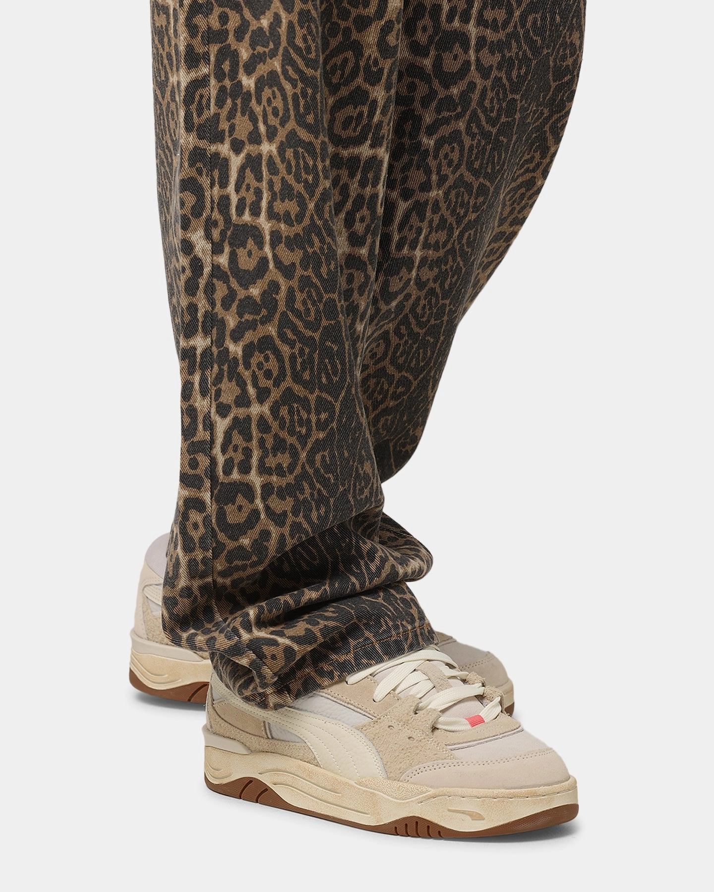XXIII Leopard Baggy Jeans Leopard Soft Wash Treatment On The Move