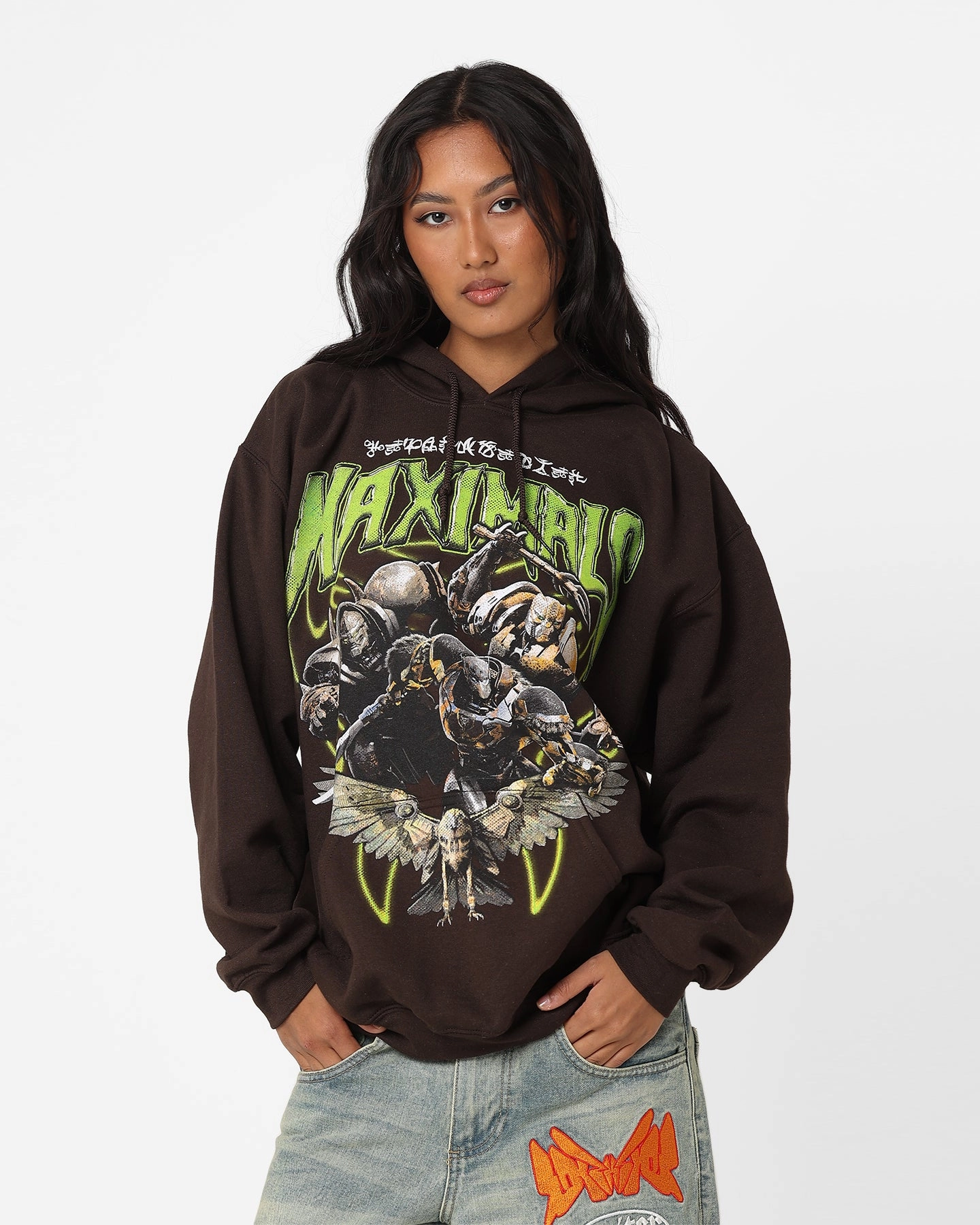Goat Crew X Transformers Maximals Vintage Hoodie Black Wash clean design Active Lifestyle