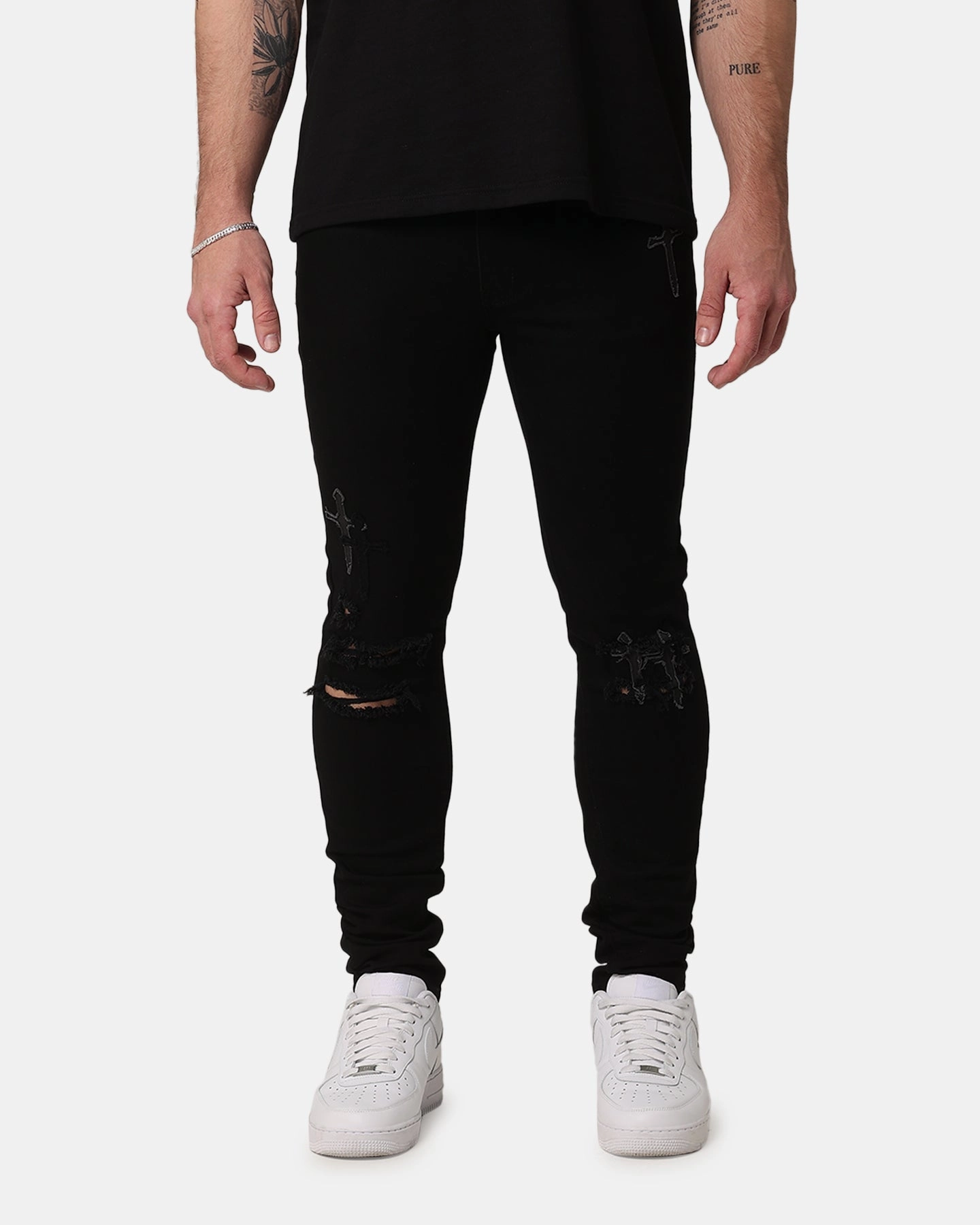 Saint Morta Crossfire Jeans Black Low Effort