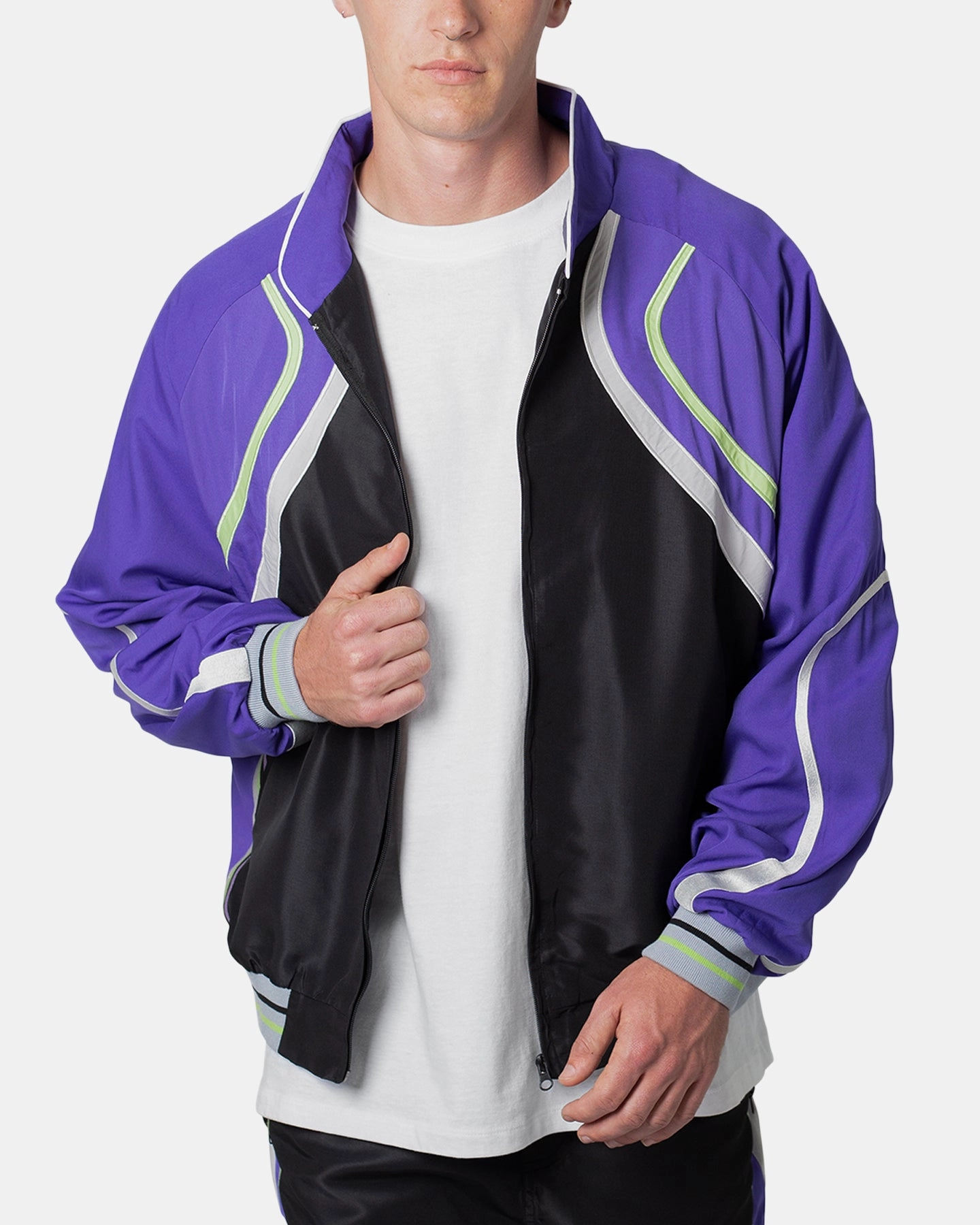 Reflective details Magnetic Closure System MNML Motocross Track Jacket Purple