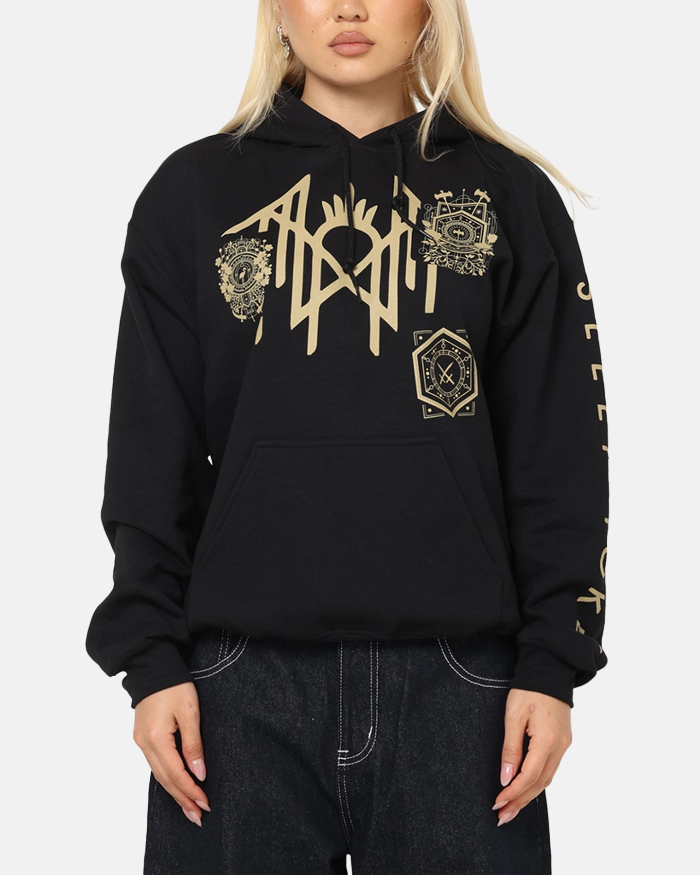 Occasion shearling Sleep Token Even In Arcadia Hoodie Black