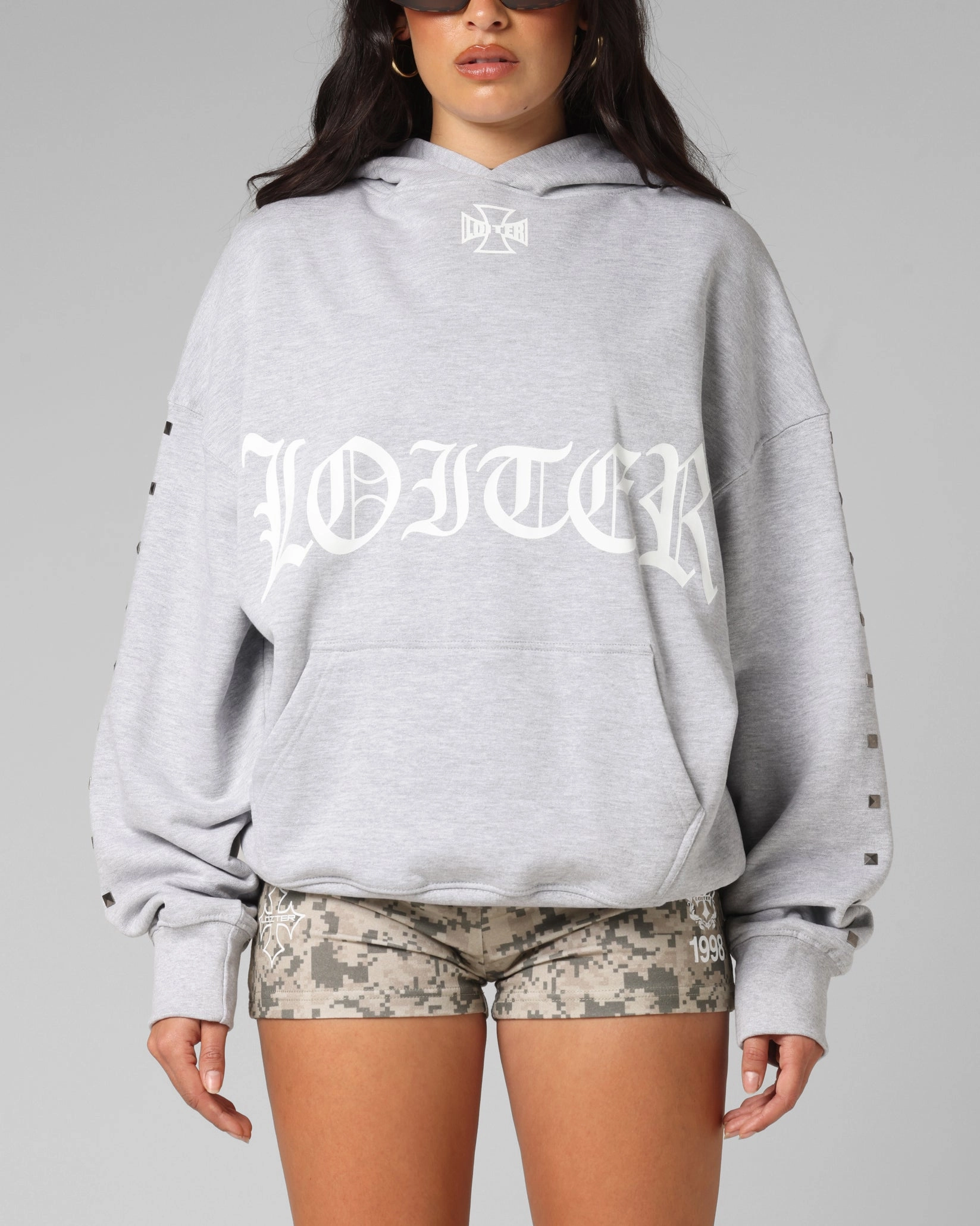 Tech Wear Loiter Bike Hoodie Grey