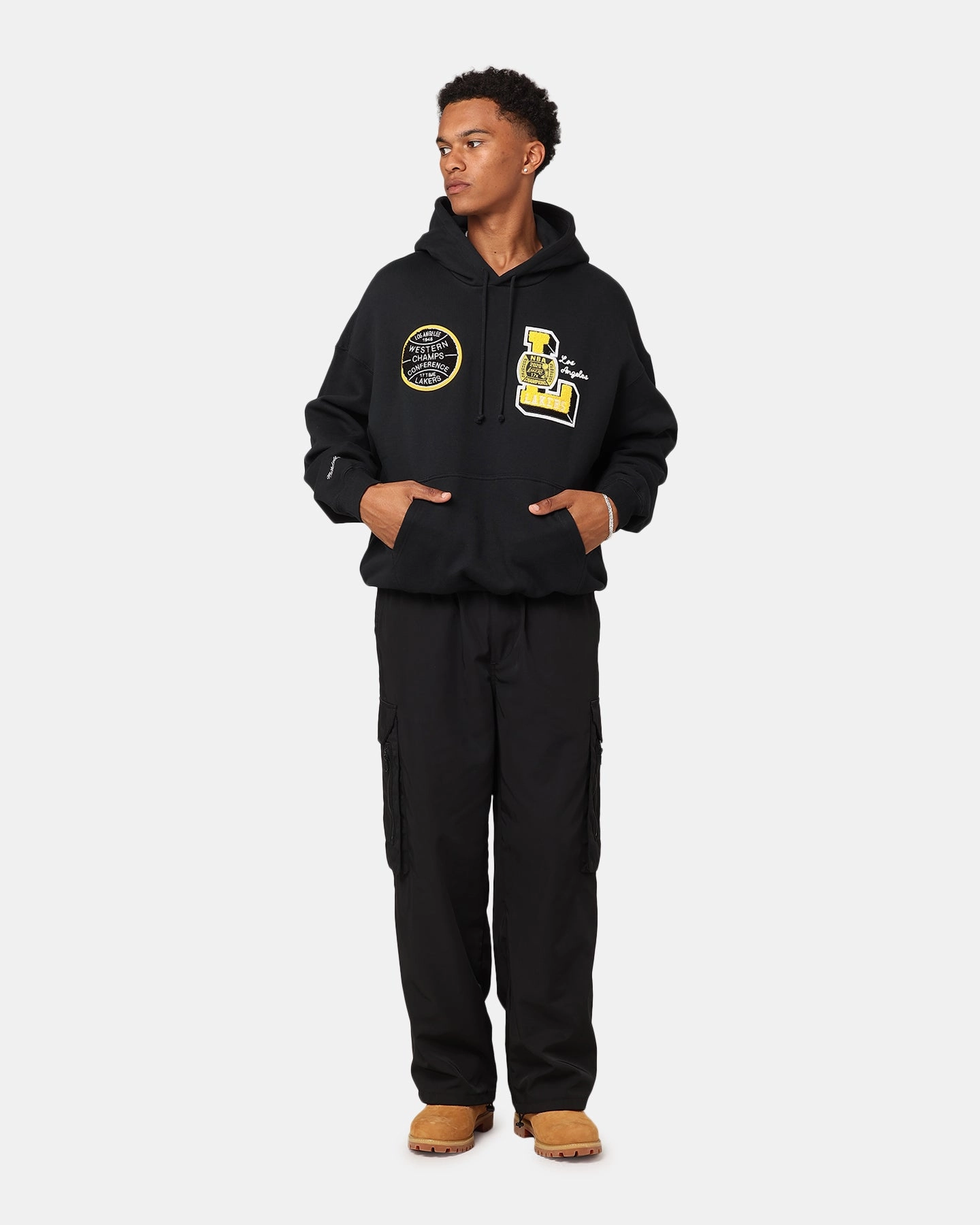 Mitchell & Ness Los Angeles Lakers Conference Hoodie Faded Black Inventory