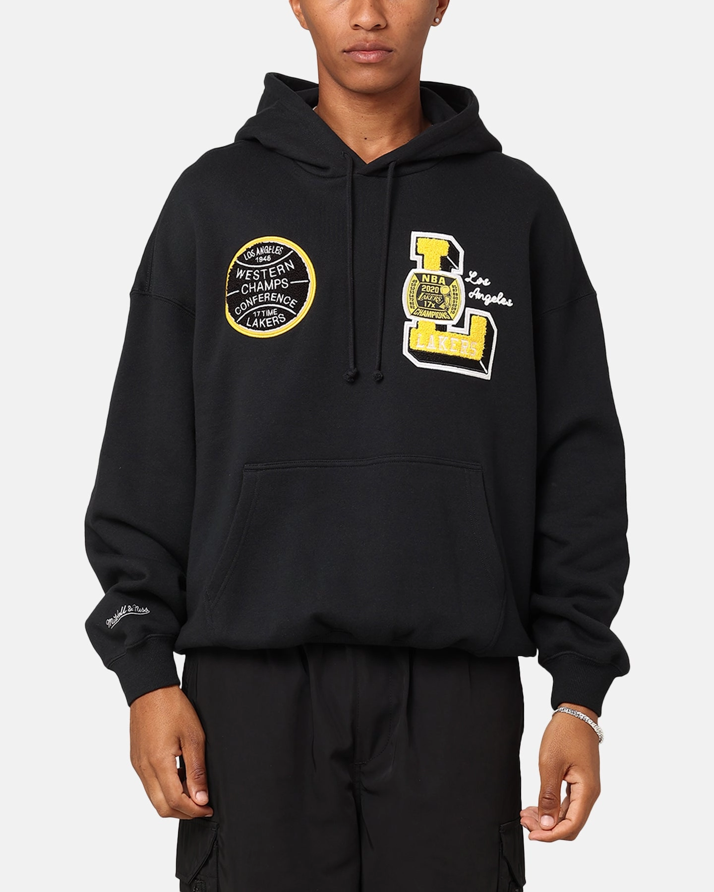 Mitchell & Ness Los Angeles Lakers Conference Hoodie Faded Black Maximize