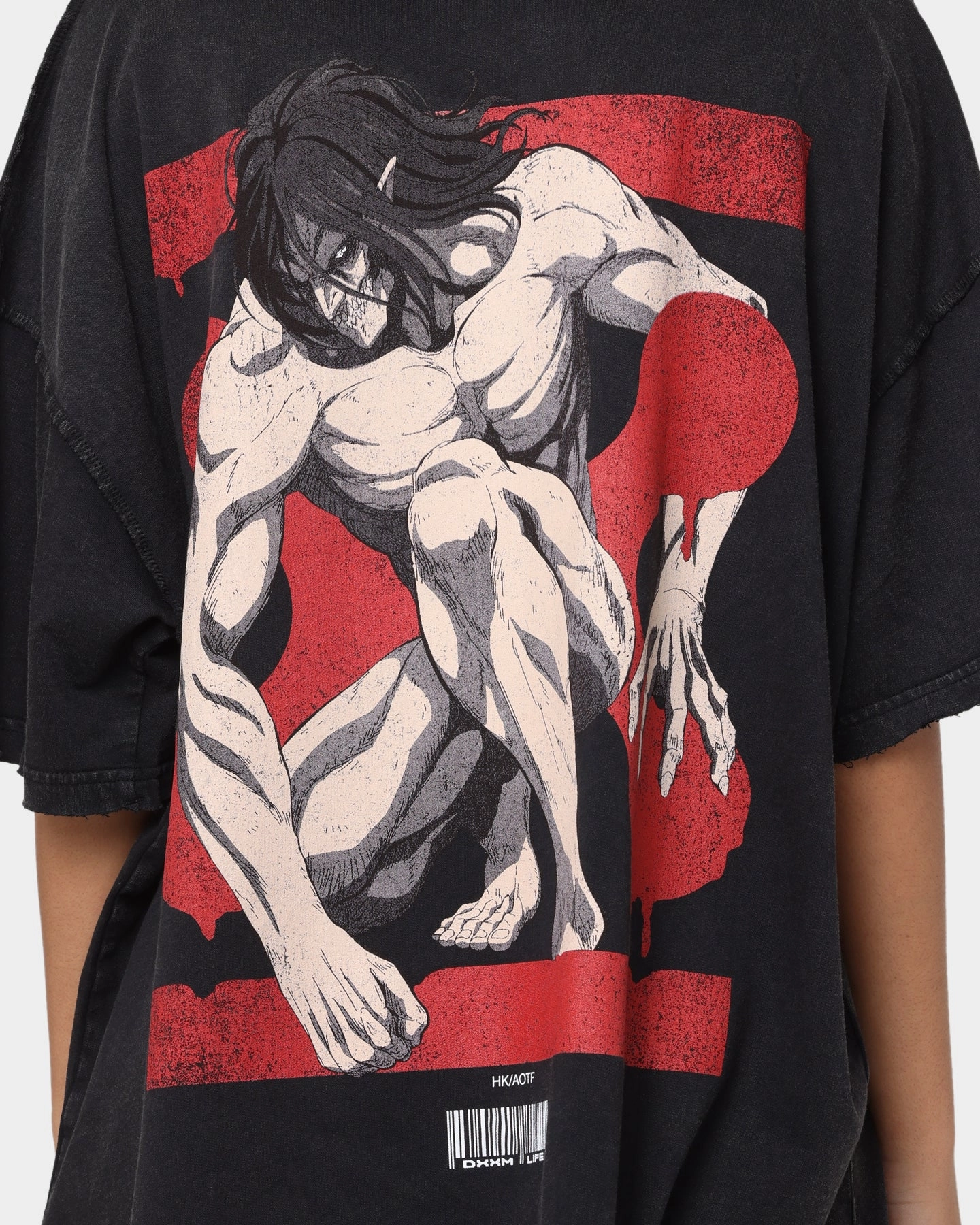 DXXMLIFE X Attack On Titan Eren DXXM Vintage T-Shirt Aged Black brandable Timeless Must-Have
