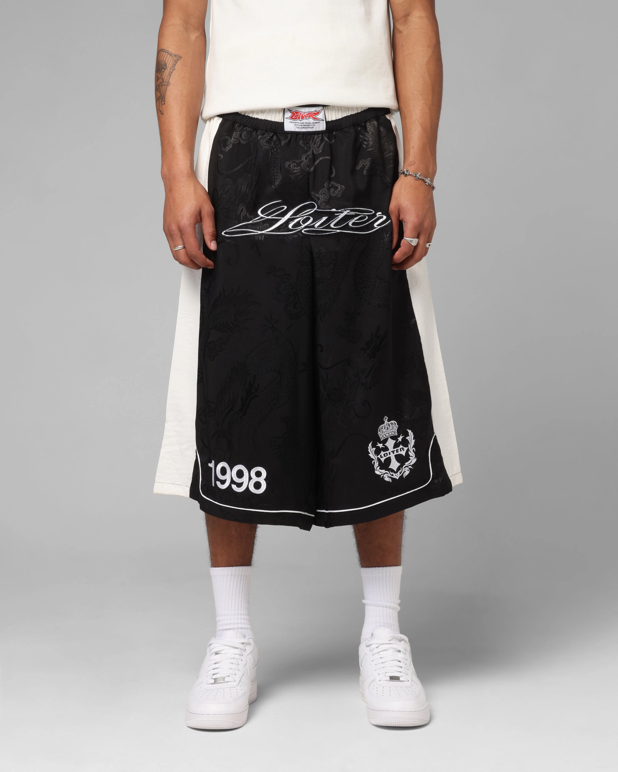 Loiter Fight Club 3 Quarter Shorts Black Hygienic Inner Layer