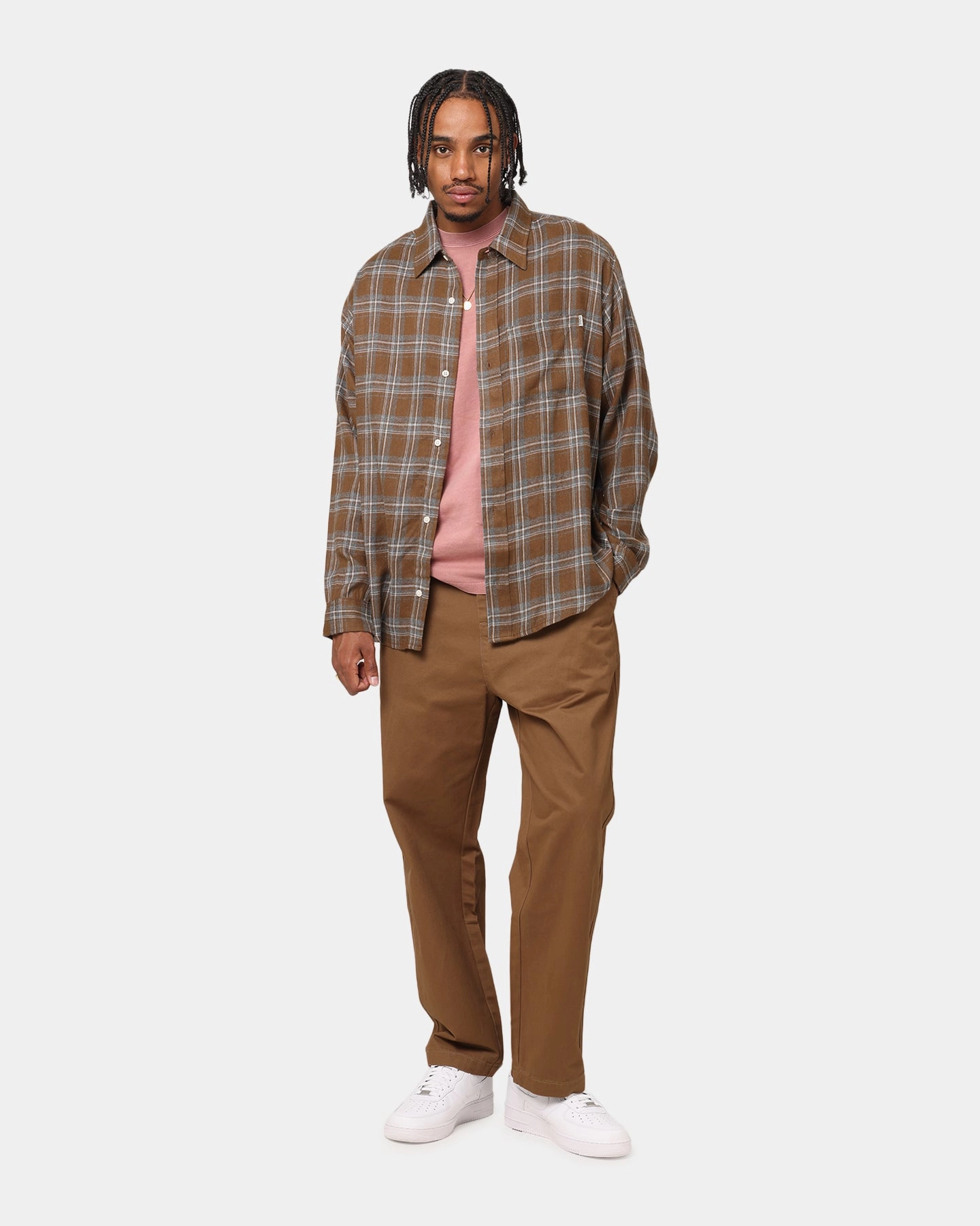 Cool Weather Stretchable S Double Chino Pant Twill Brown