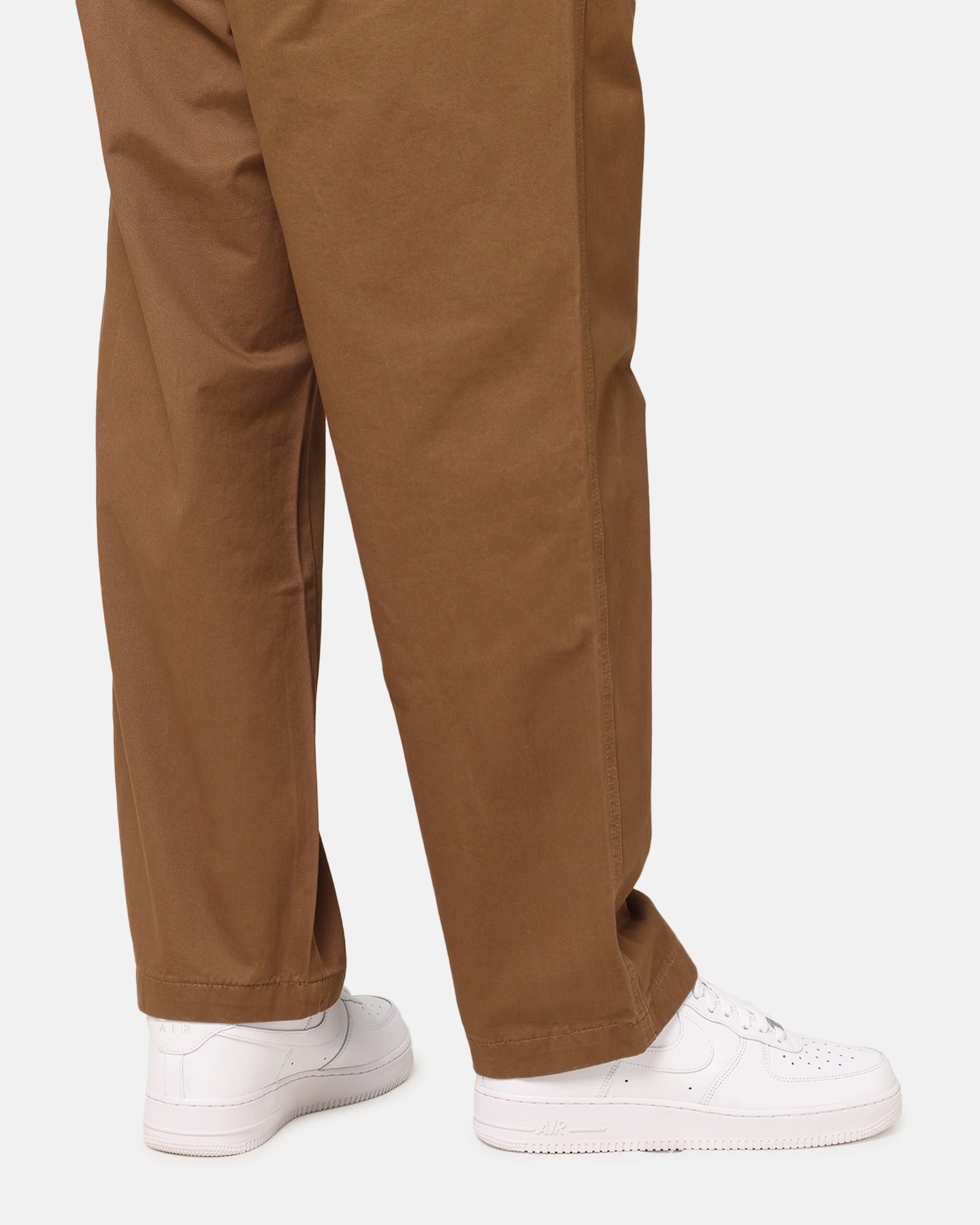 S Double Chino Pant Twill Brown High Rise Anti Pilling