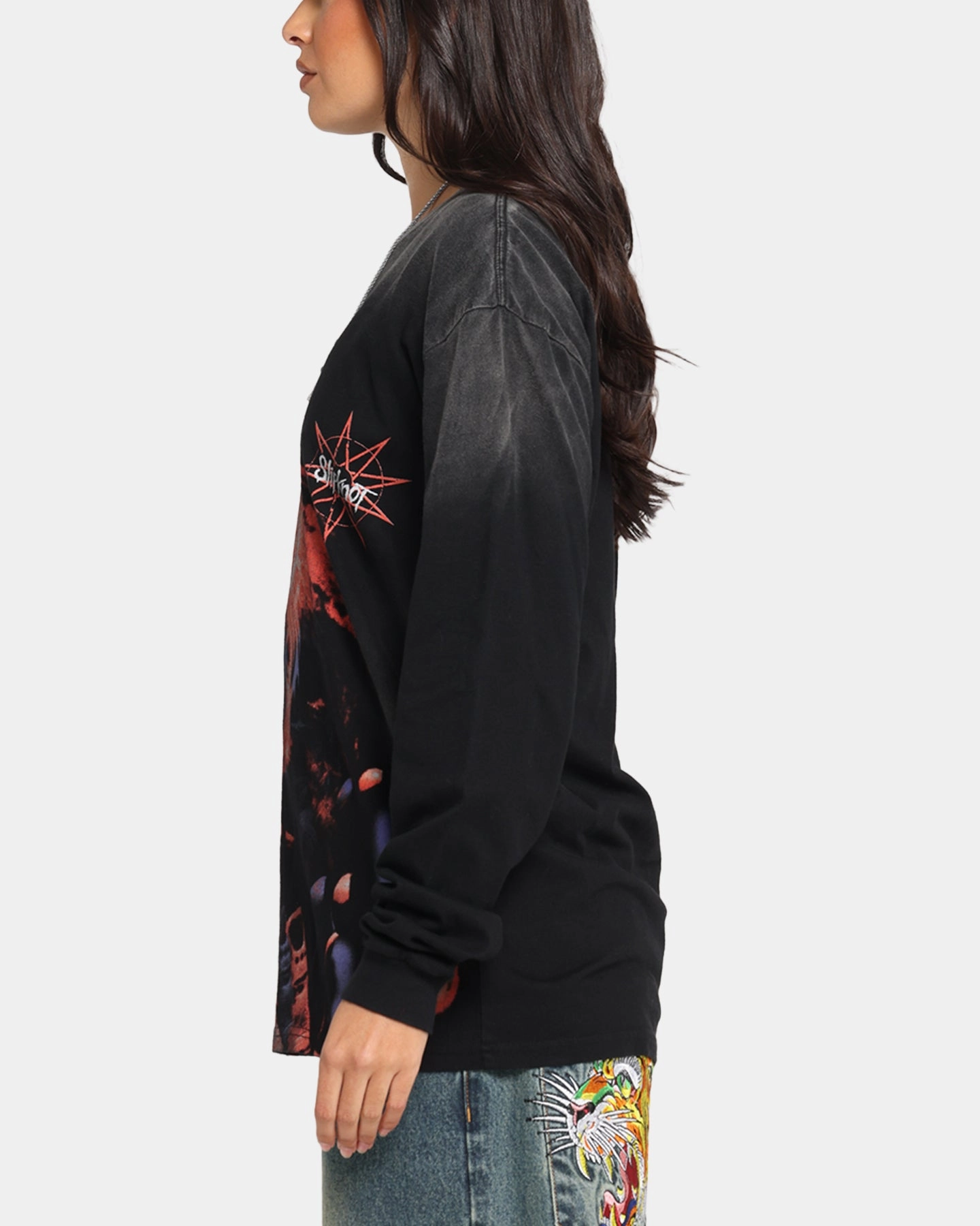 FlexibleKnit Slipknot Slipknot Long Sleeve T-Shirt Washed Black