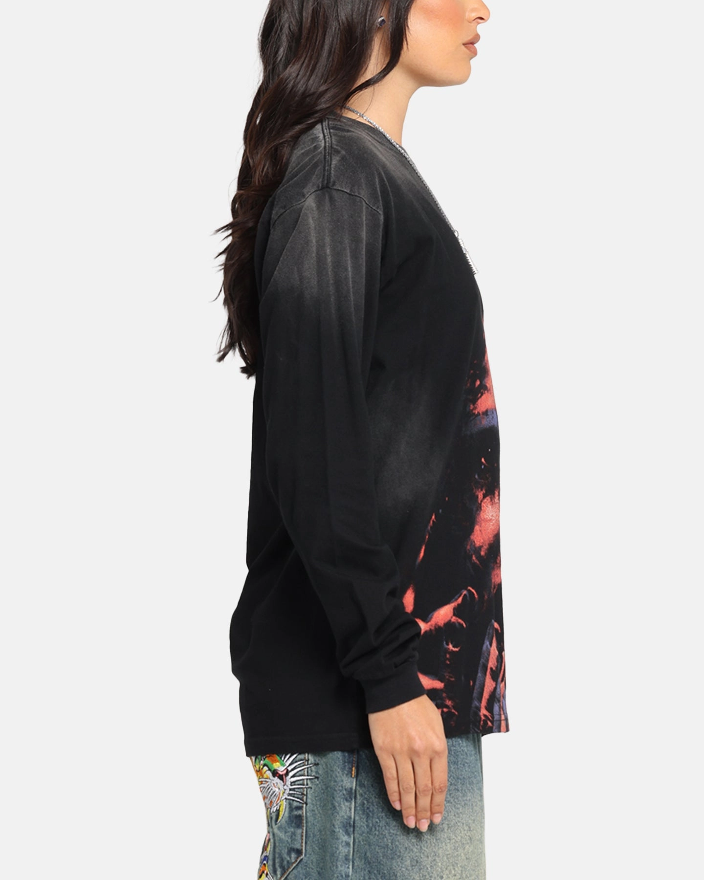 Slipknot Slipknot Long Sleeve T-Shirt Washed Black Tear Resistant Knit