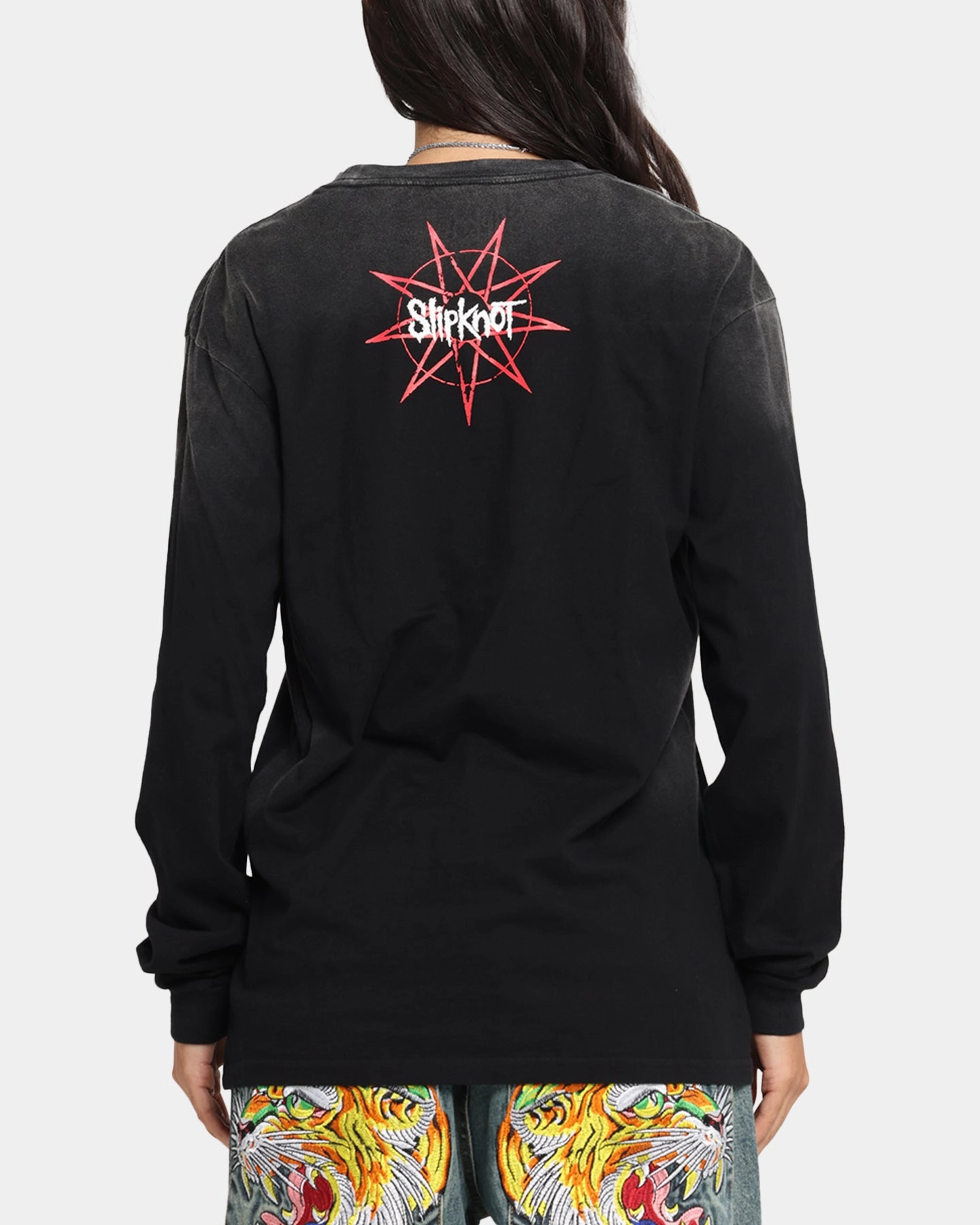 Breathable mesh lining Slipknot Slipknot Long Sleeve T-Shirt Washed Black