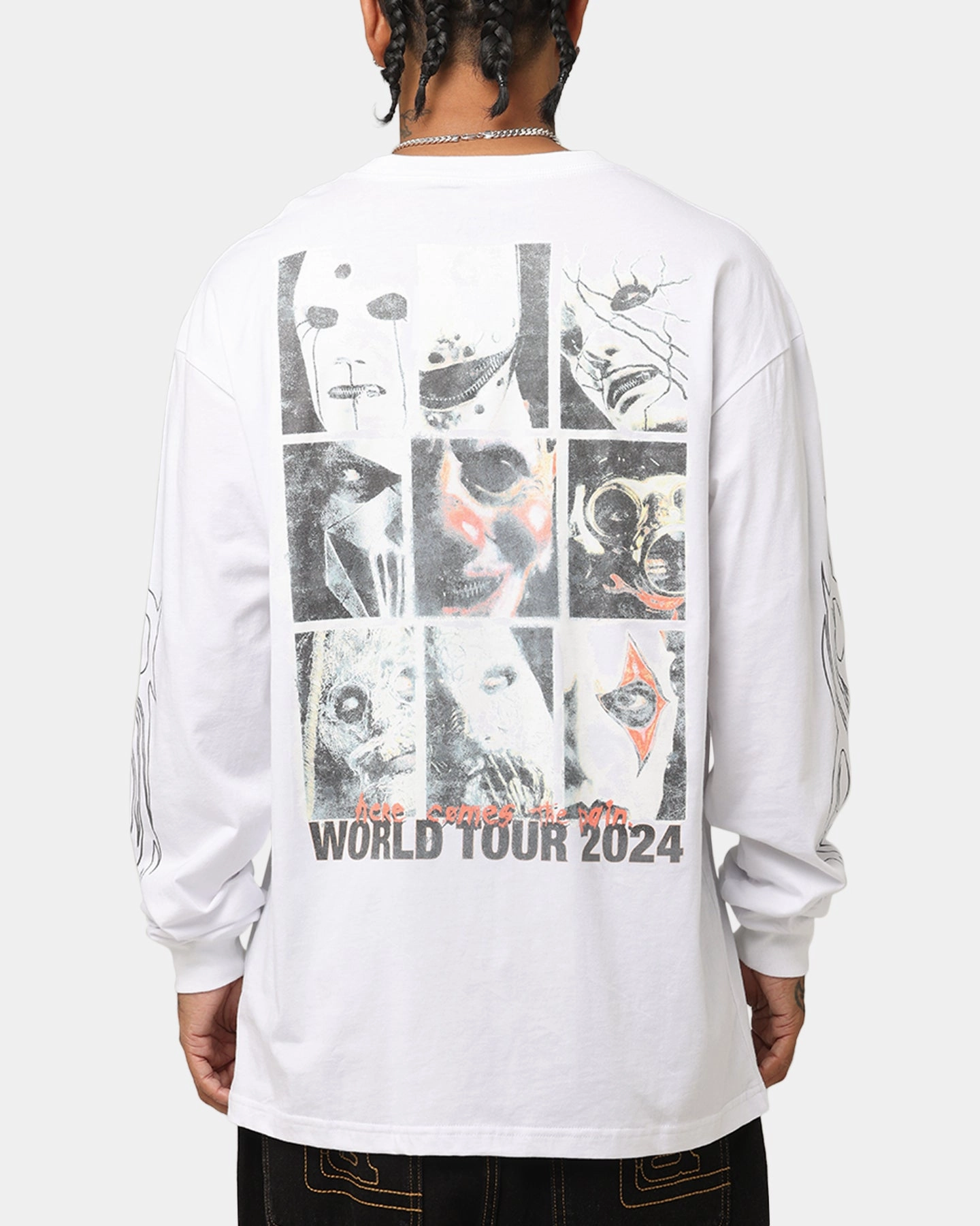 Timeless Style Outdoor Layer Slipknot World Tour '24 Long Sleeve T-Shirt White